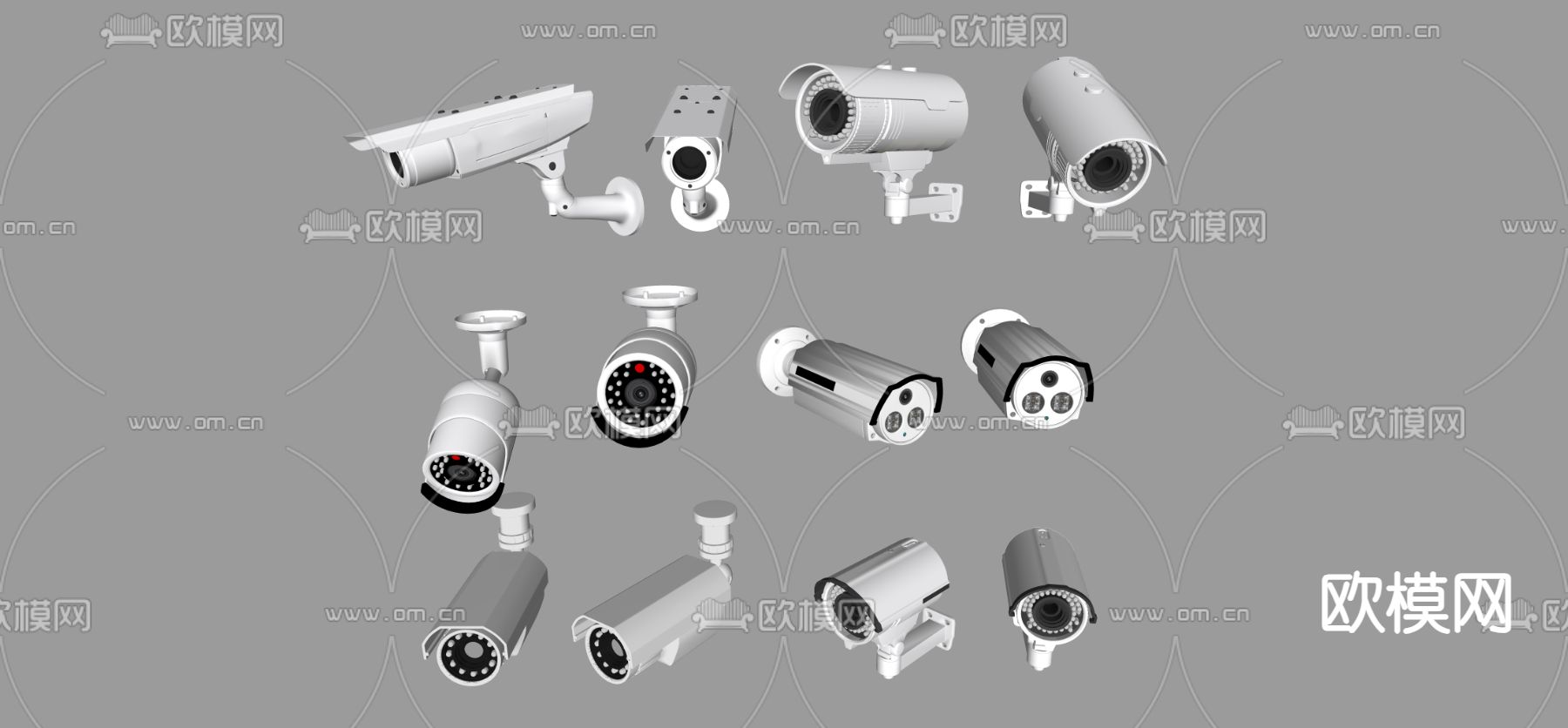 监控摄像头su模型下载（渲染图1）
