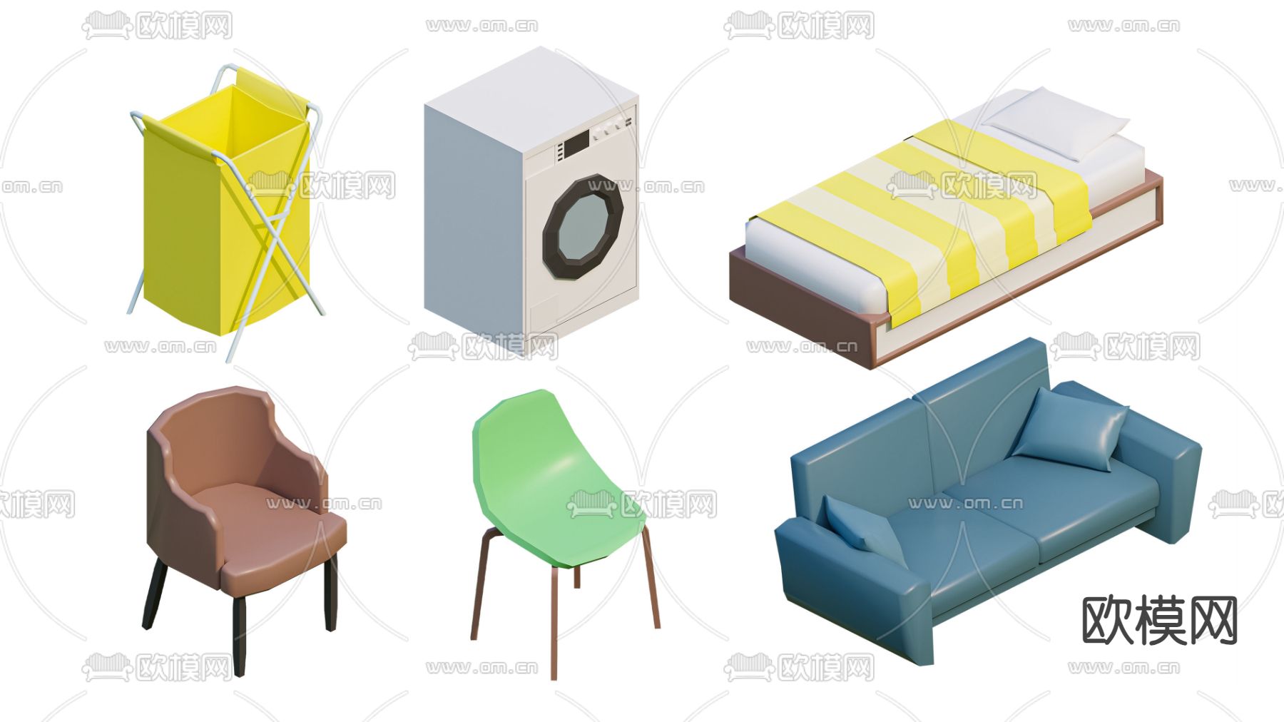 儿童玩具家具3d模型下载（渲染图2）