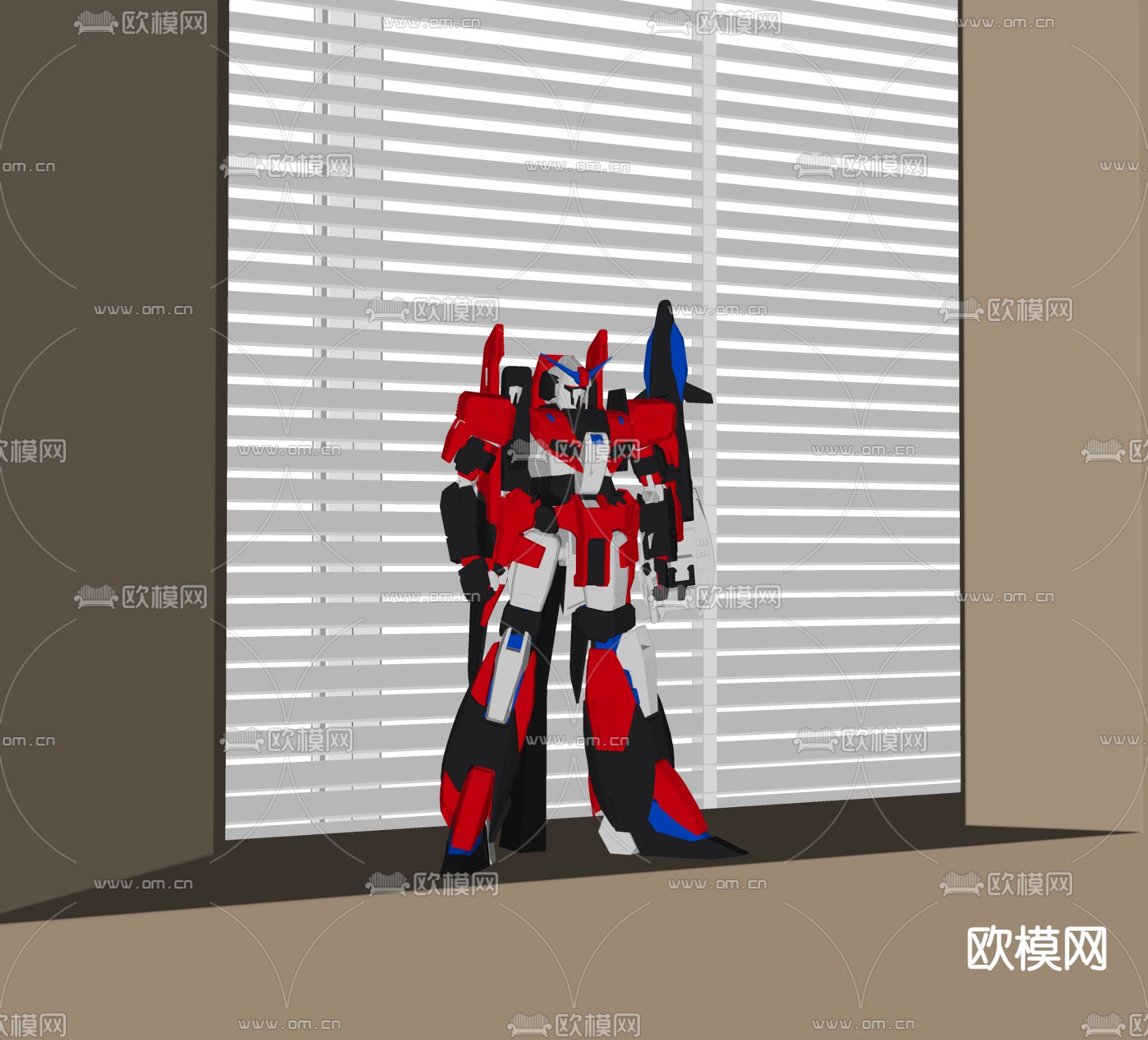 现代变形金刚 摆件su模型下载（渲染图1）