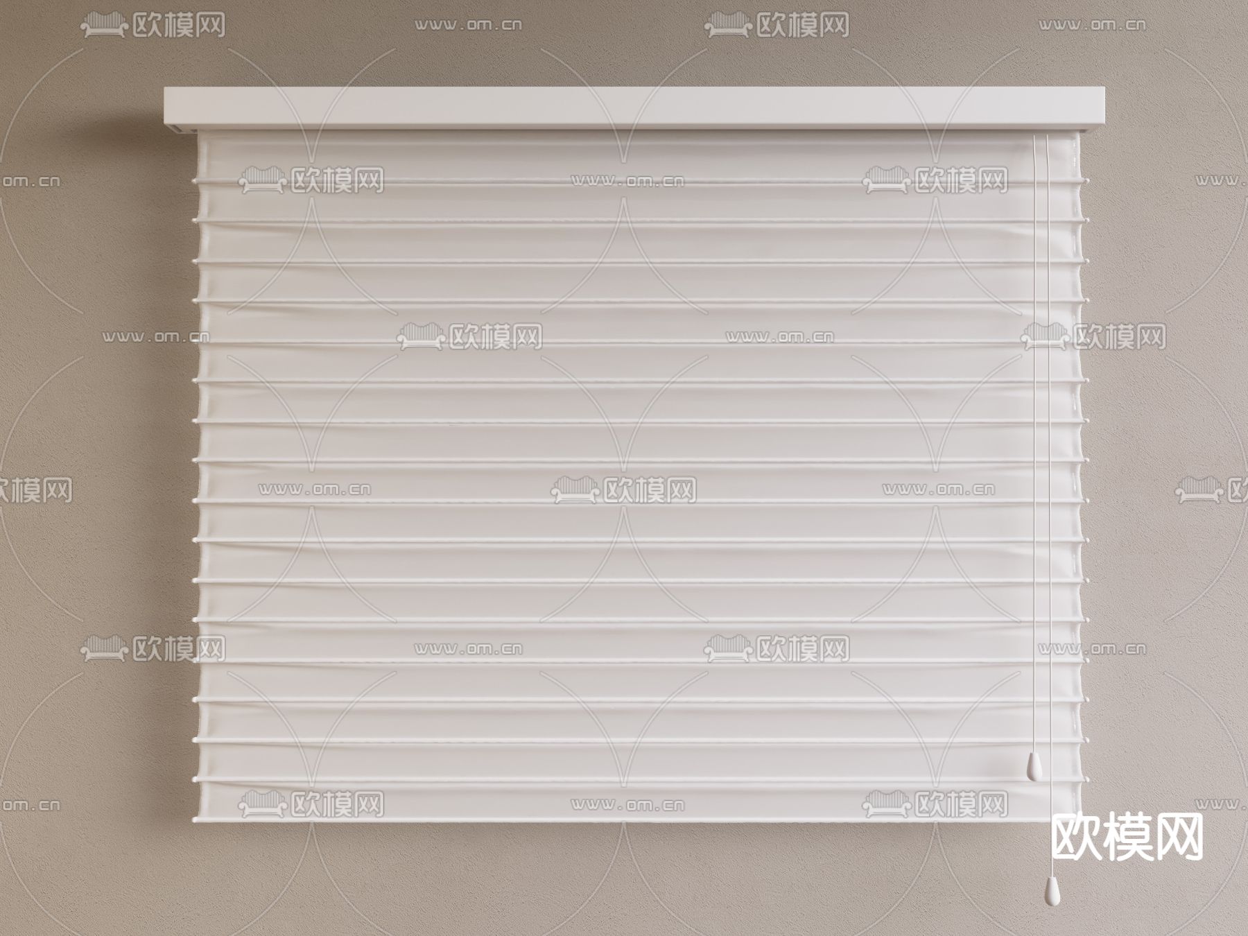 百叶帘 窗帘 梦幻窗帘 卷帘su模型下载（渲染图2）