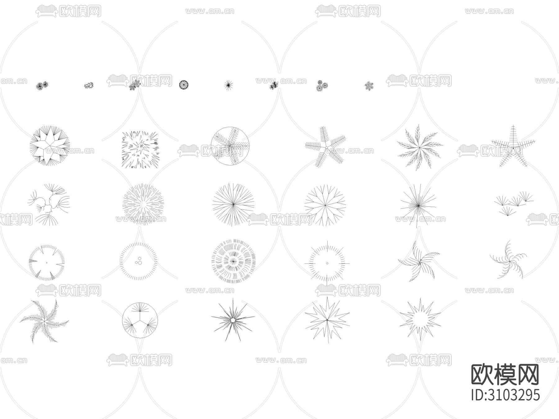 花瓶 花枝 绿植 盆栽 针叶类植物cad图库下载