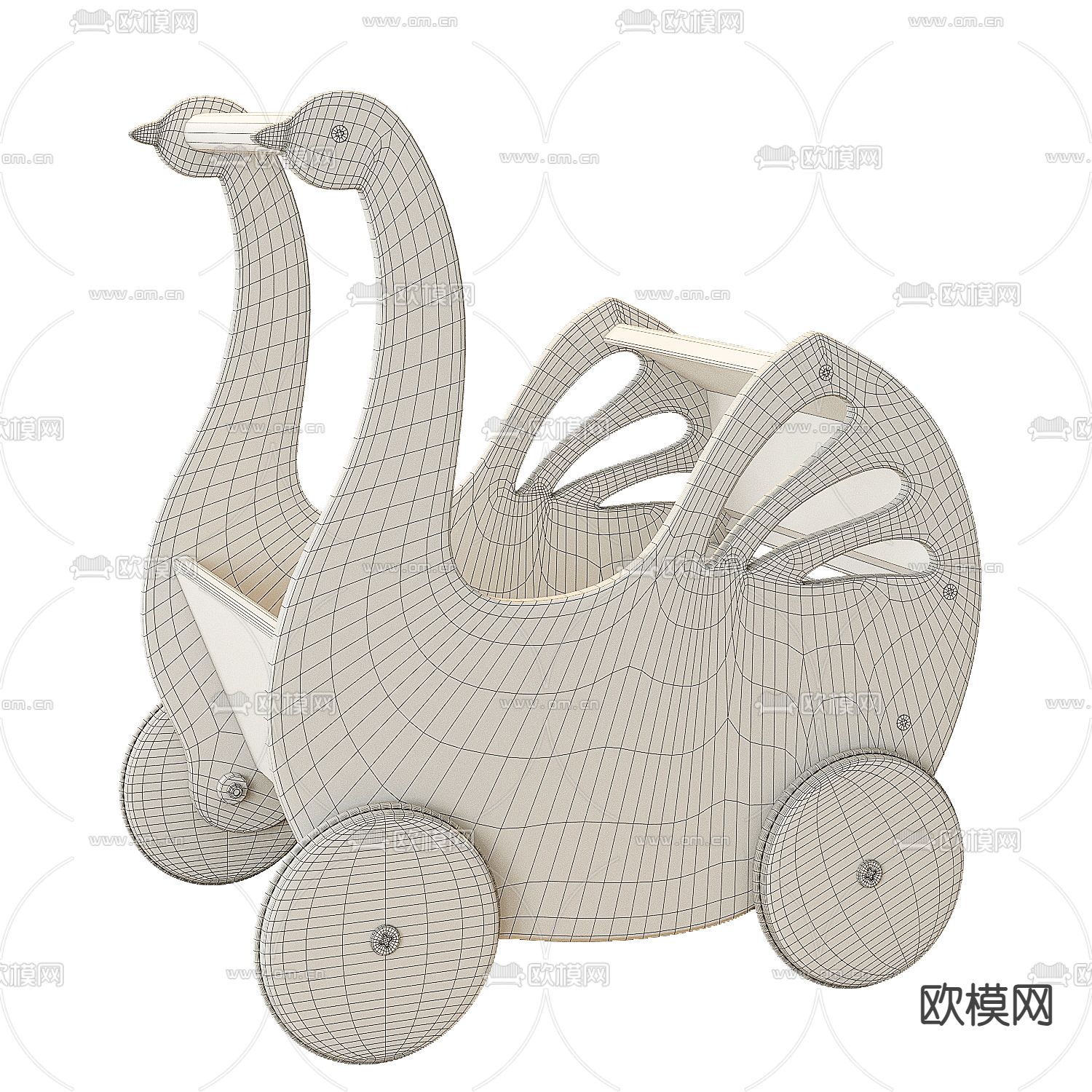 婴儿床3d模型下载（渲染图4）