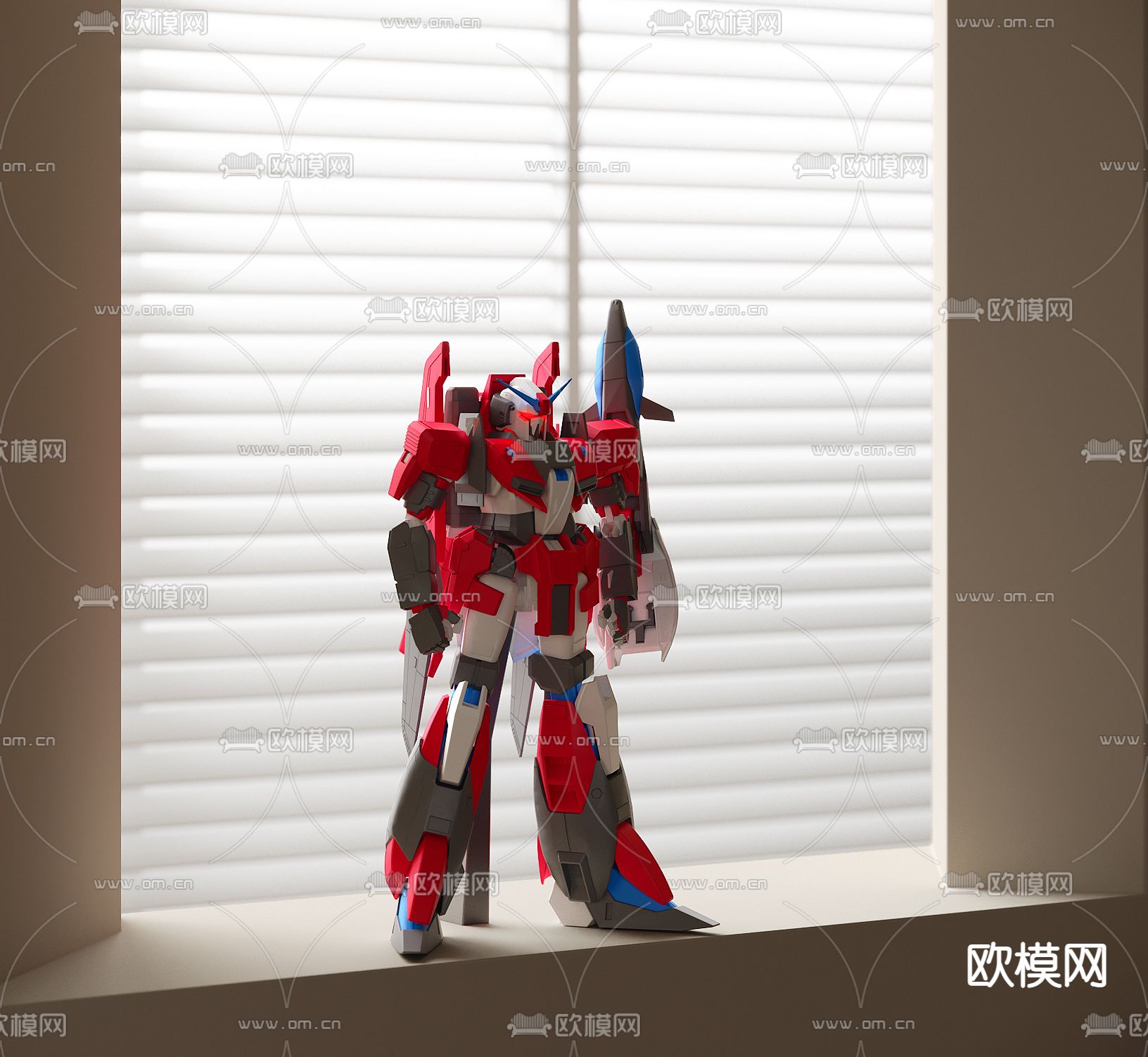 现代变形金刚 摆件su模型下载（渲染图2）