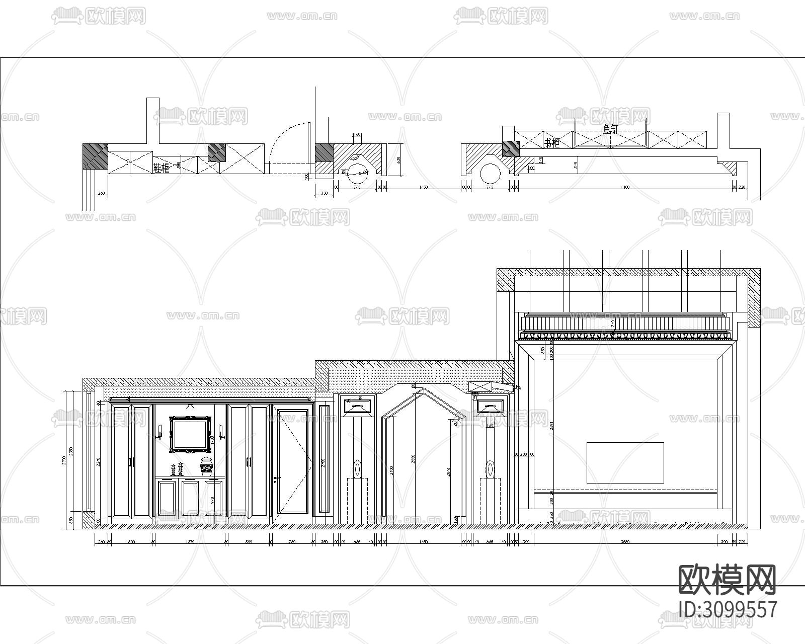 南京200㎡复式住宅cad施工图下载（渲染图8）
