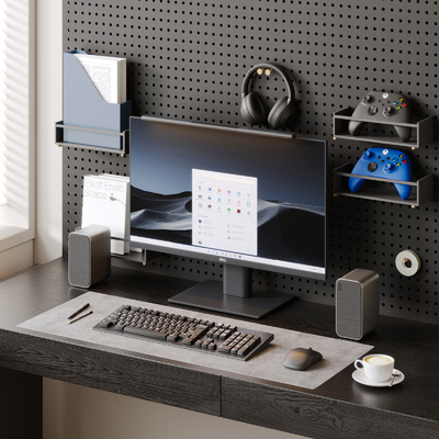  电脑办公用品 洞洞板 显示器su模型 