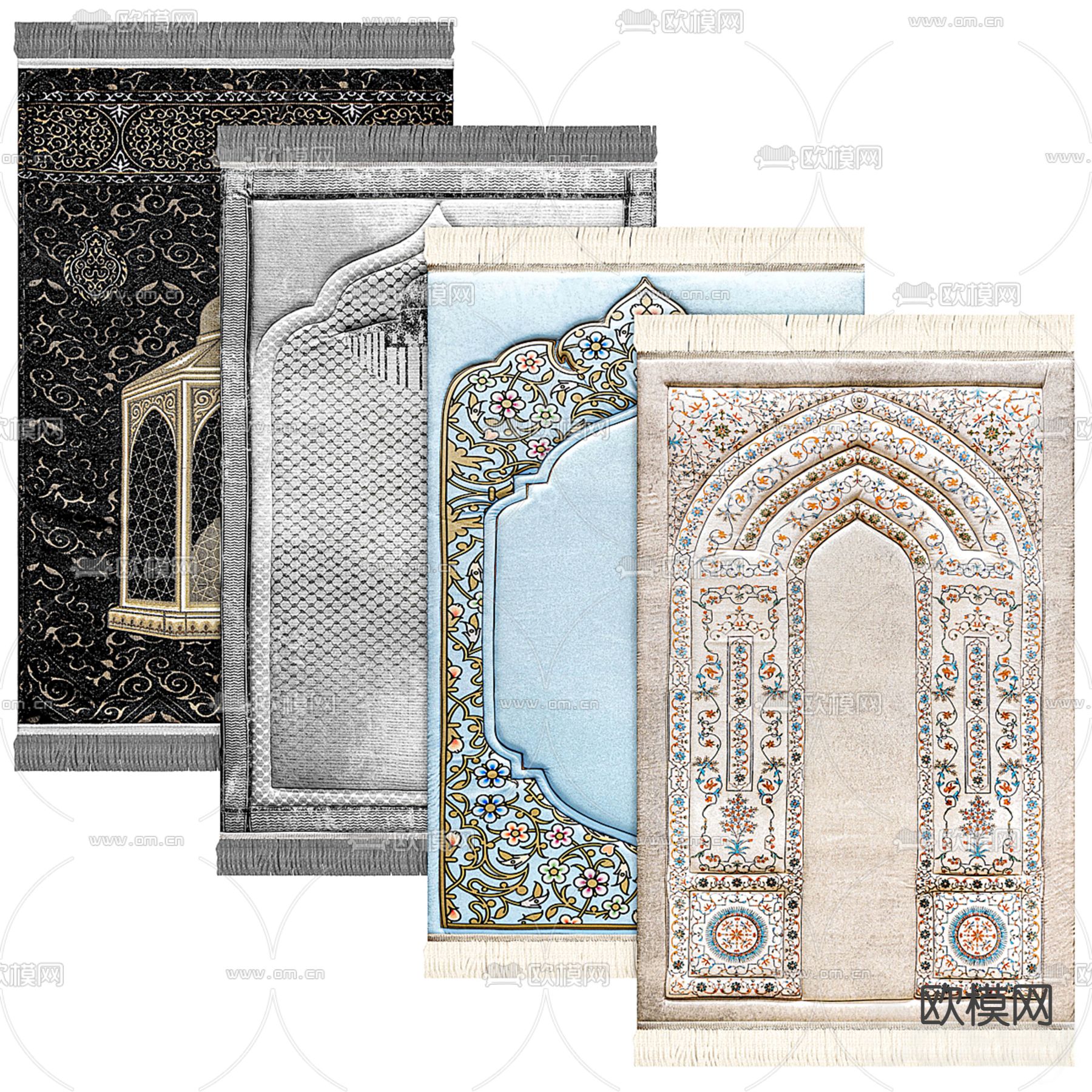 欧式地毯 方毯3d模型下载