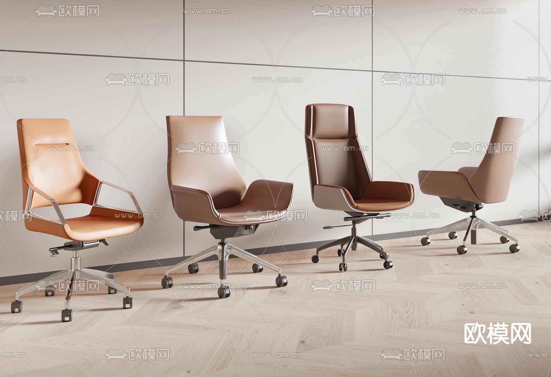现代办公椅su模型下载（渲染图2）