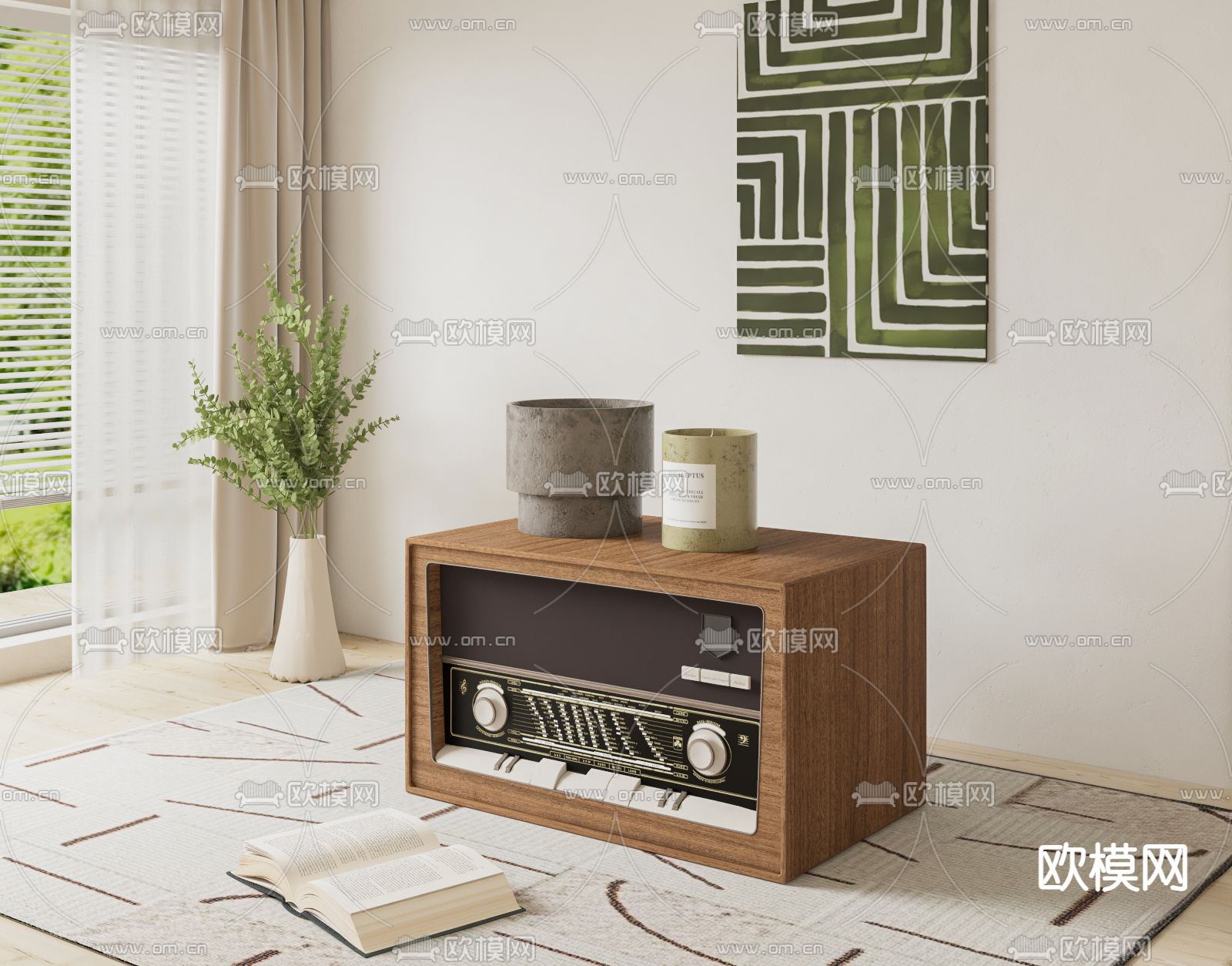 复古音箱 音响3d模型下载