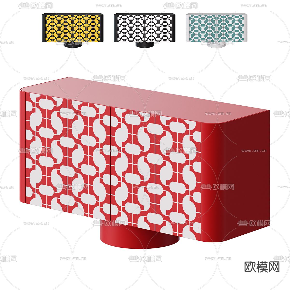 后现代边柜 端景柜 玄关柜3d模型下载