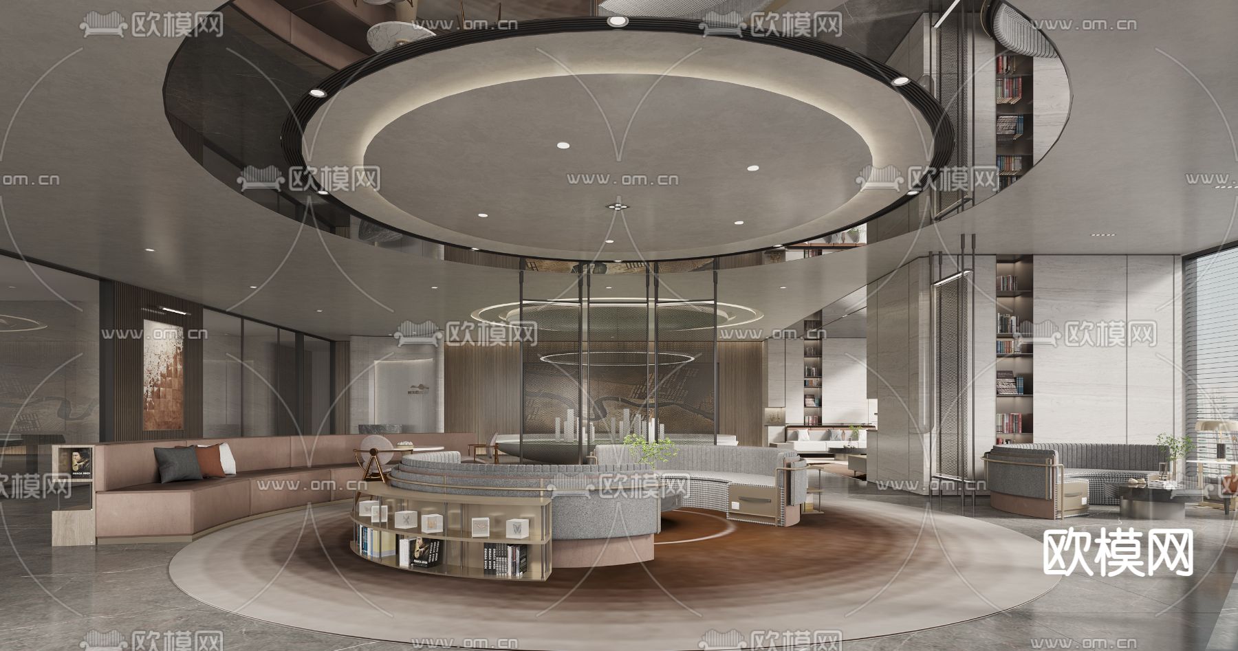 侘寂售楼处 洽谈区3d模型下载