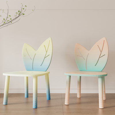  现代儿童椅su模型 