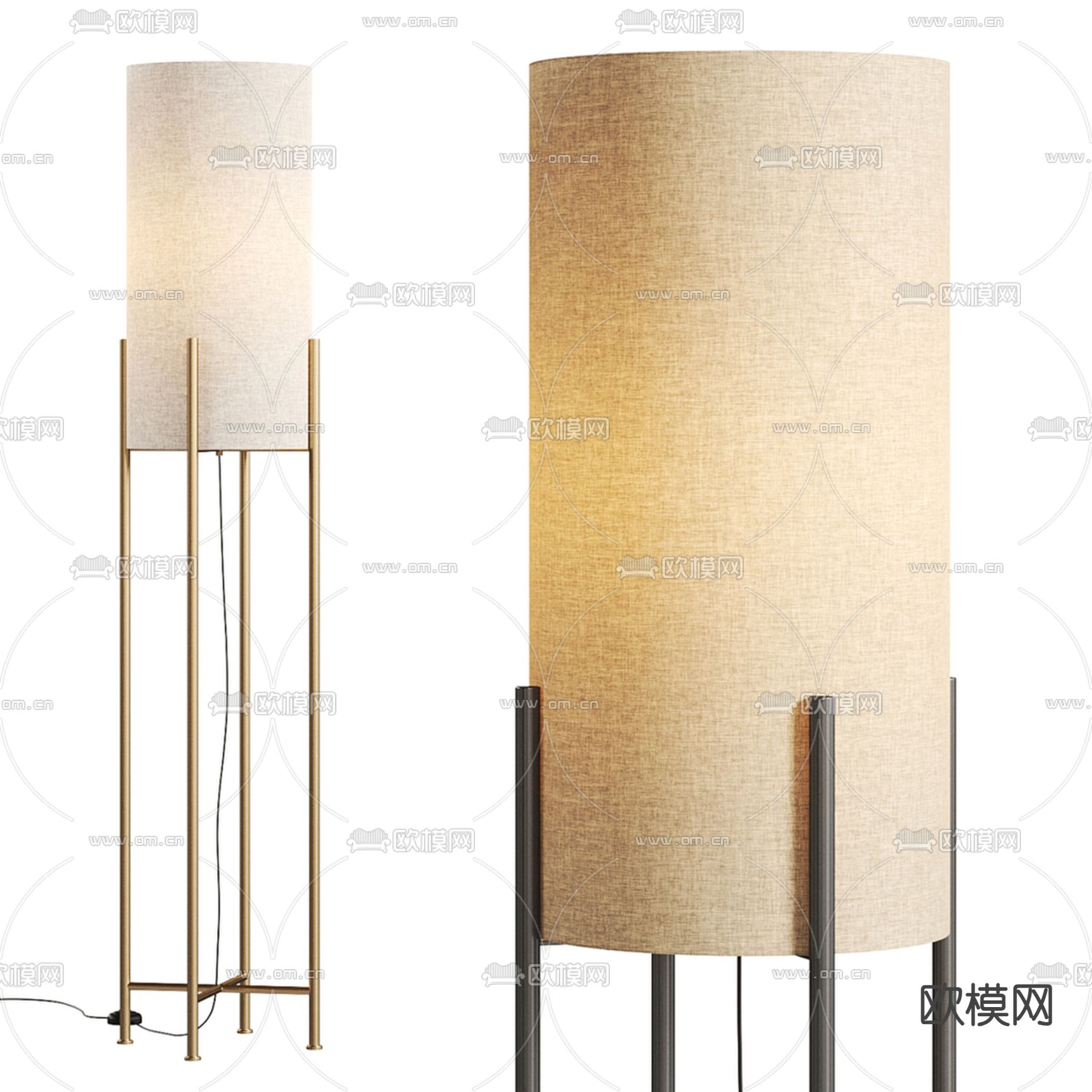 侘寂落地灯3d模型下载