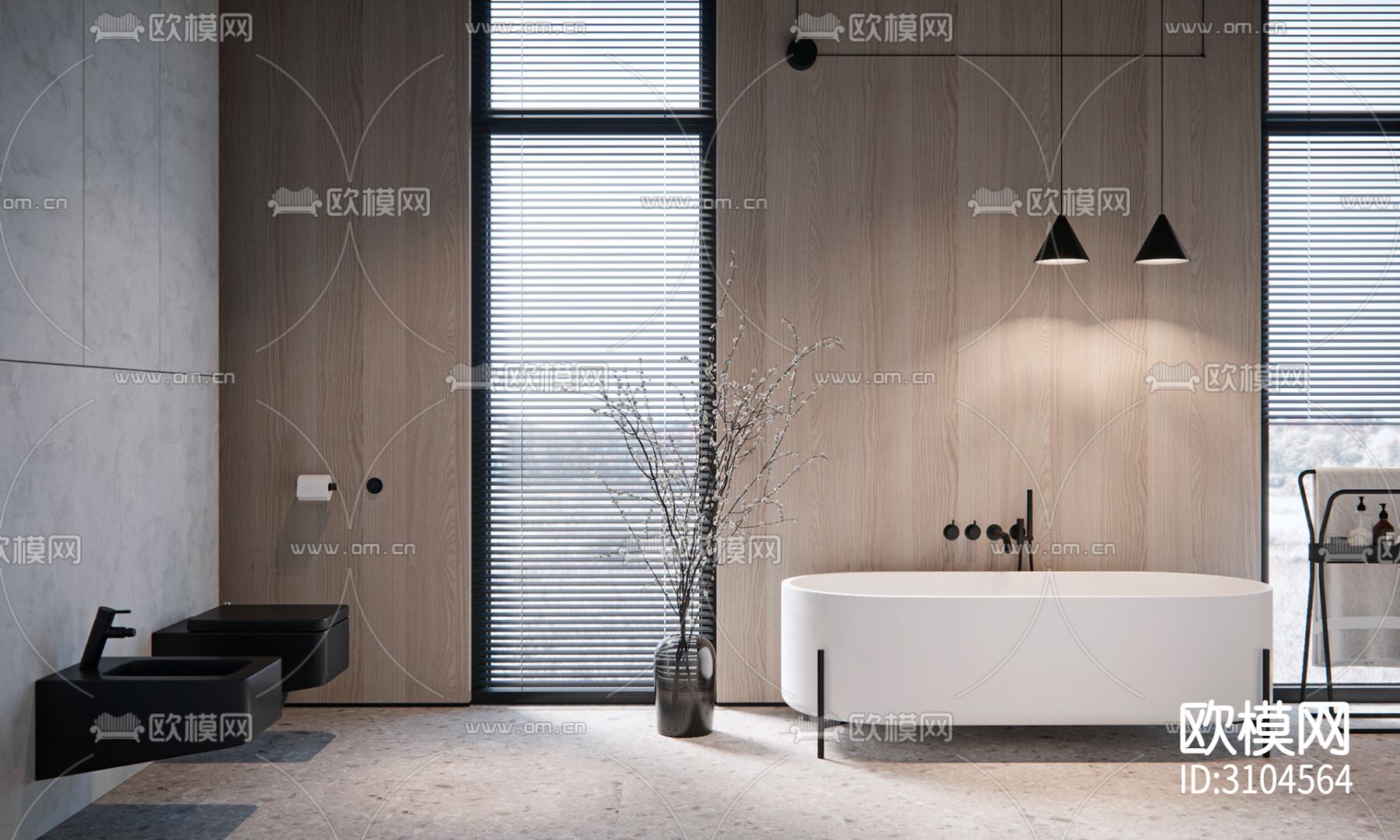 日式卫生间装修效果图下载（渲染图5）