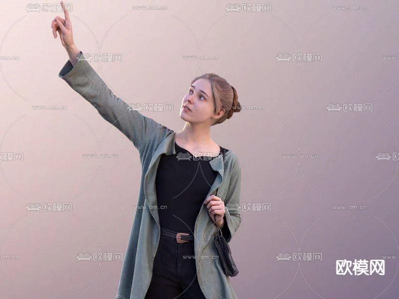 站姿女人3d模型下载（渲染图1）