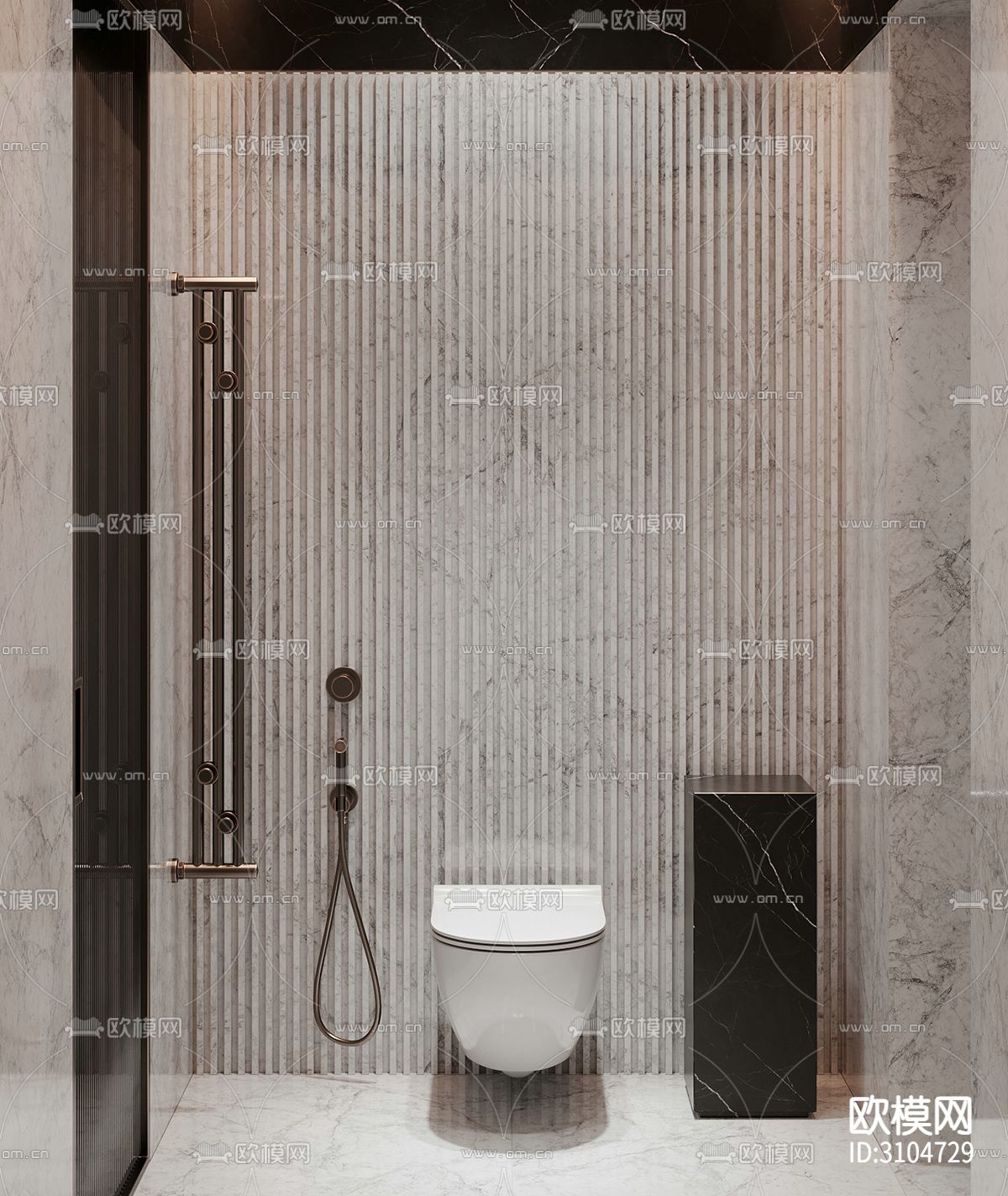 现代卫生间装修效果图下载（渲染图5）