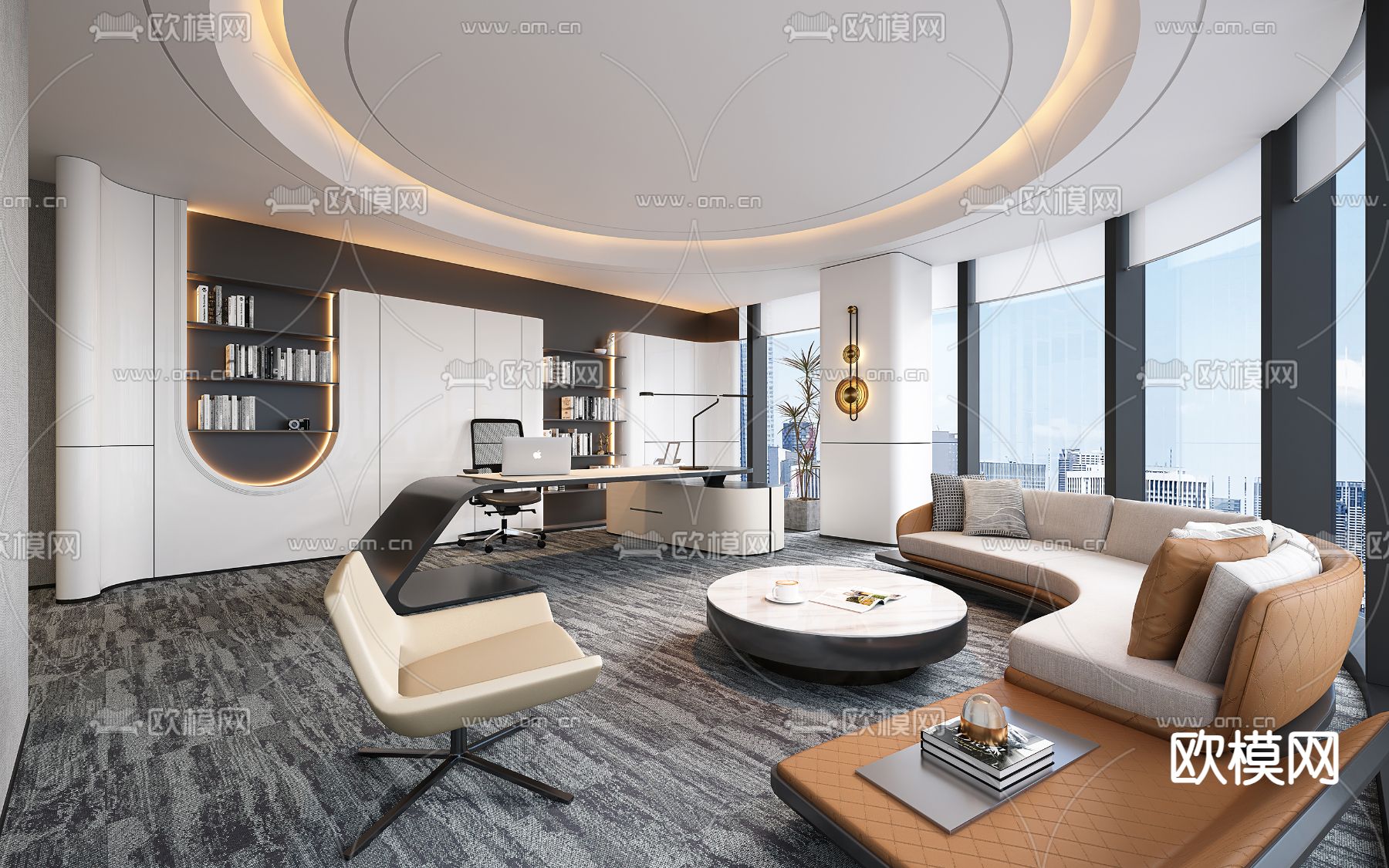 总经理室 董事长室3d模型下载