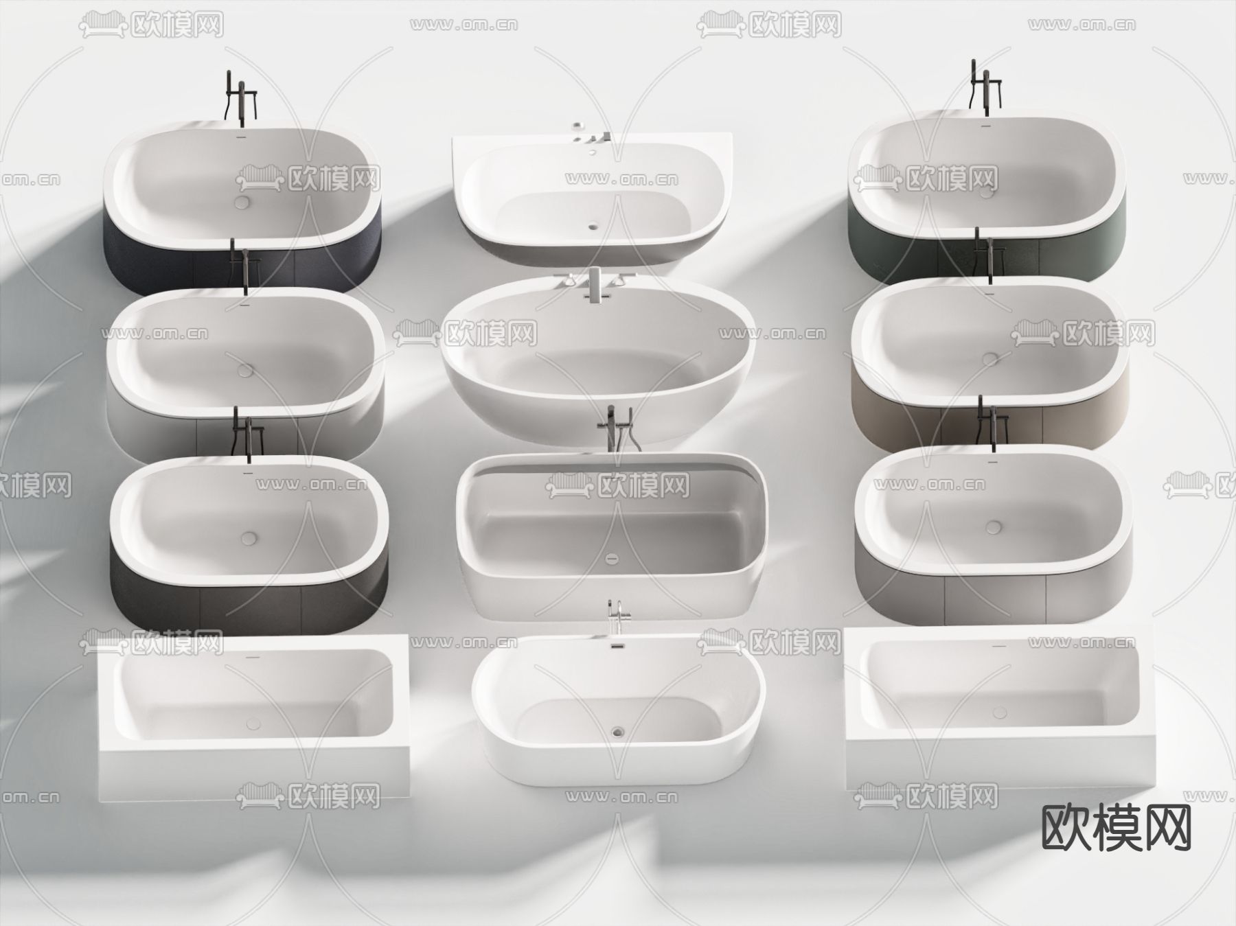 独立浴缸3d模型下载
