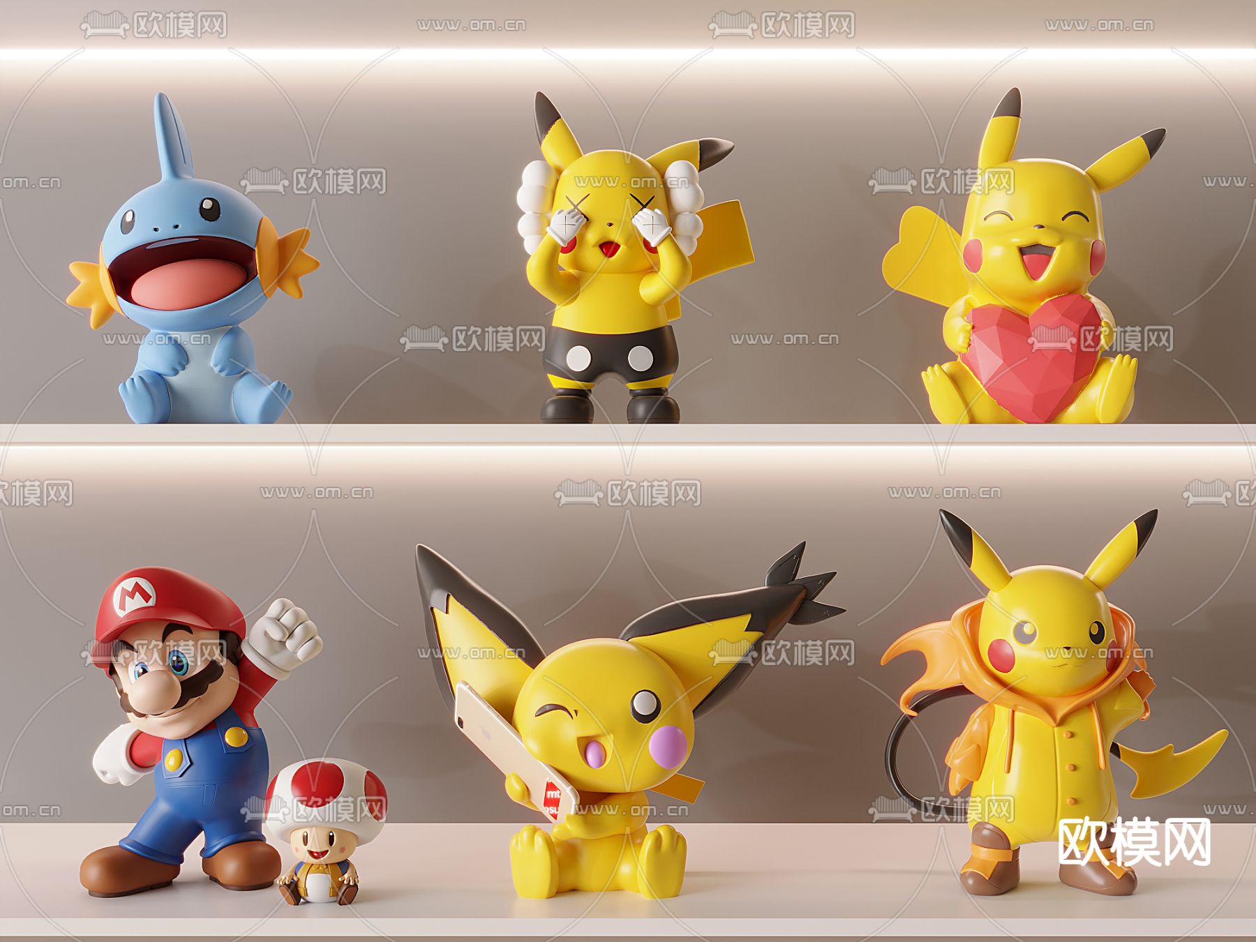 神奇宝贝 皮卡丘 公仔 手办3d模型下载