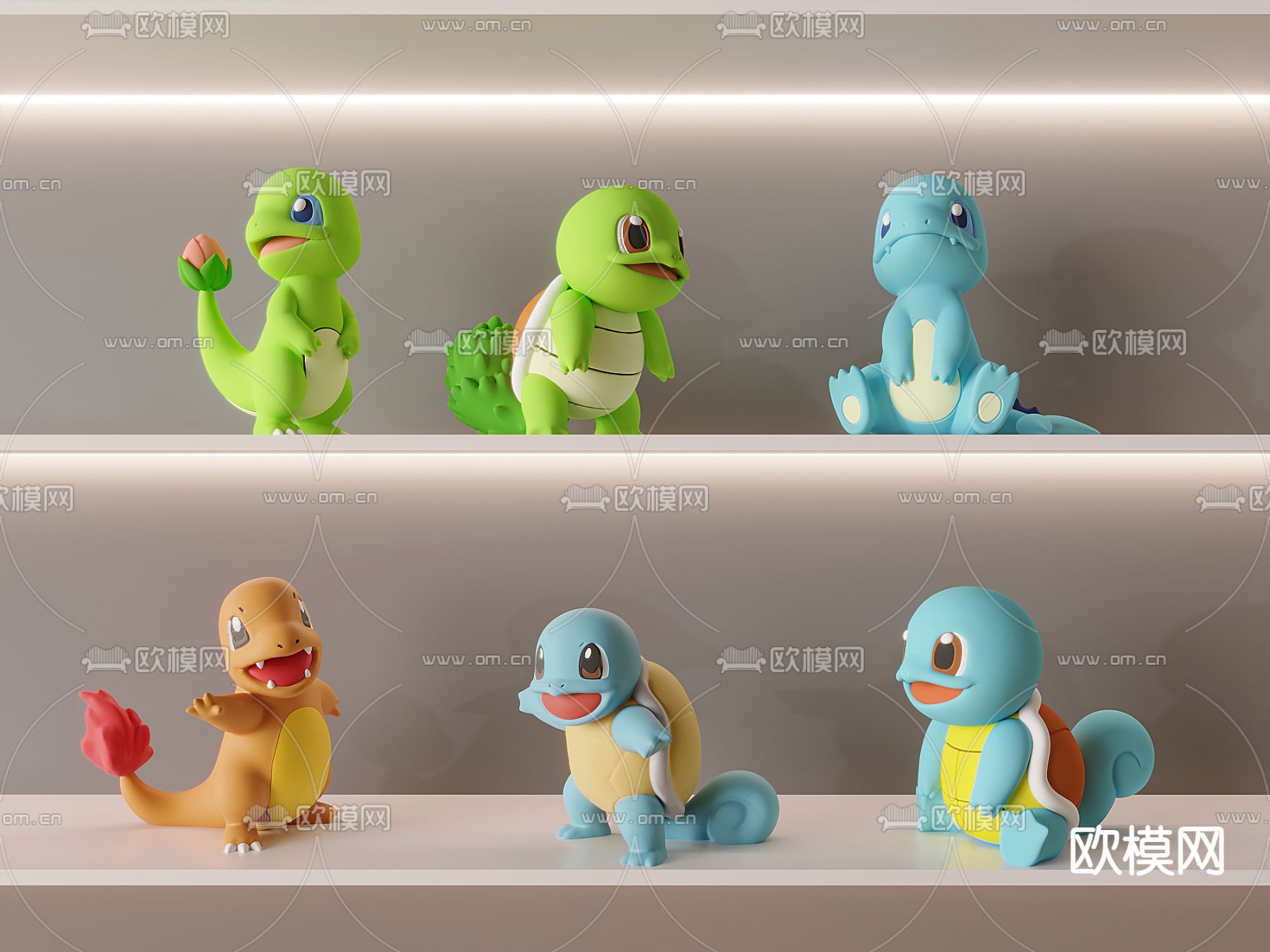 神奇宝贝 杰尼龟手办 潮玩3d模型下载