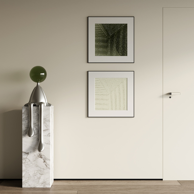  现代装饰画su模型 