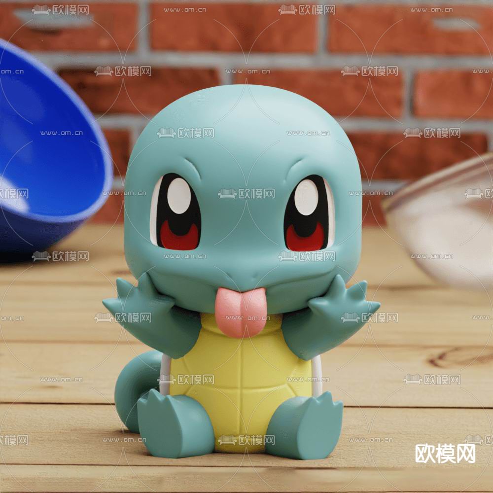 杰尼龟手办 潮玩 公仔3d模型下载（渲染图2）
