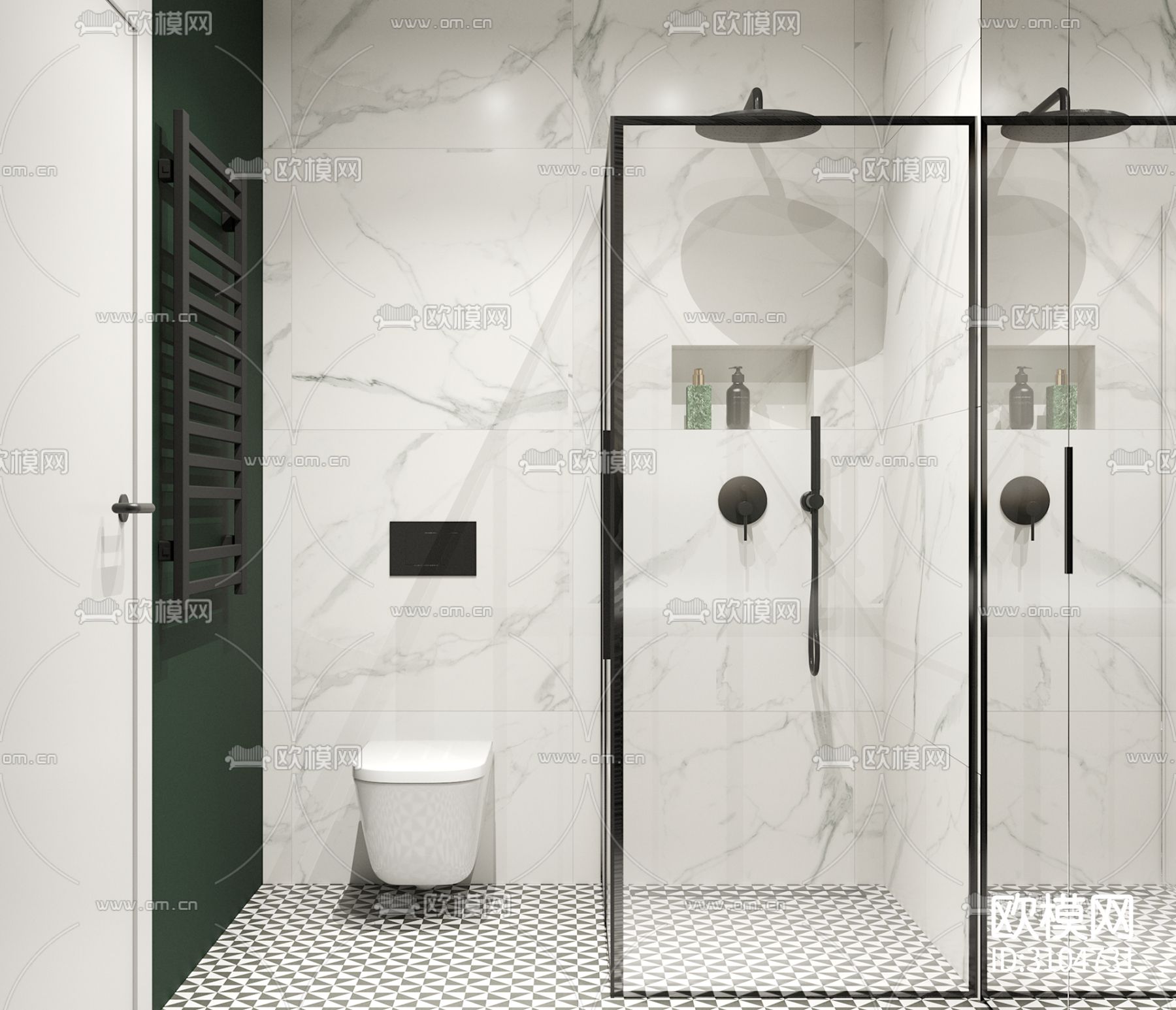 现代卫生间装修效果图下载（渲染图5）