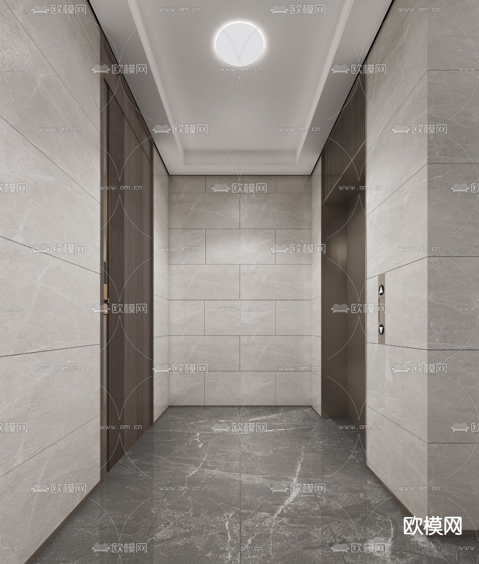 酒店电梯间 电梯厅3d模型下载