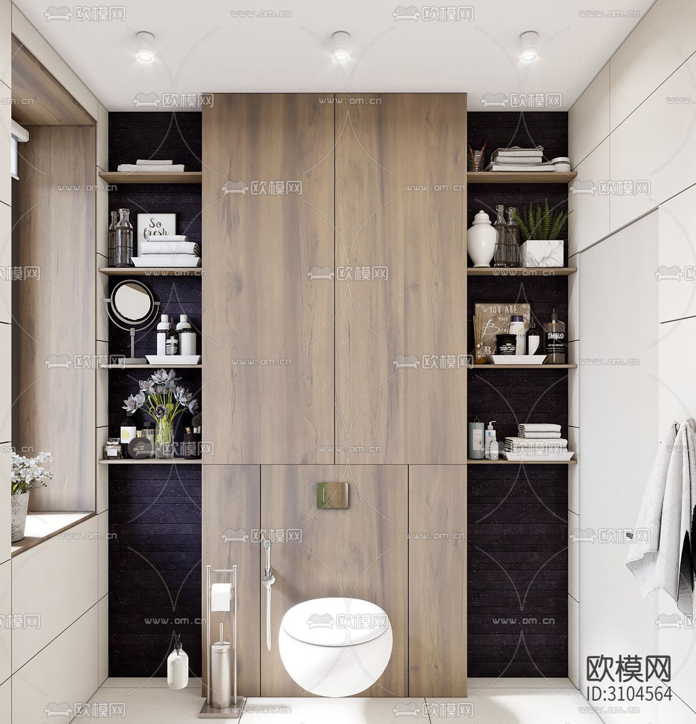 日式卫生间装修效果图下载（渲染图3）