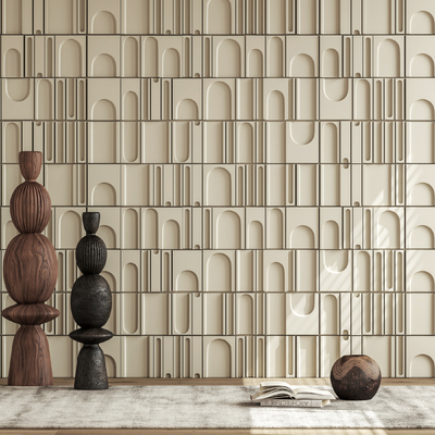 立体面板墙面 立体造型背景墙su模型