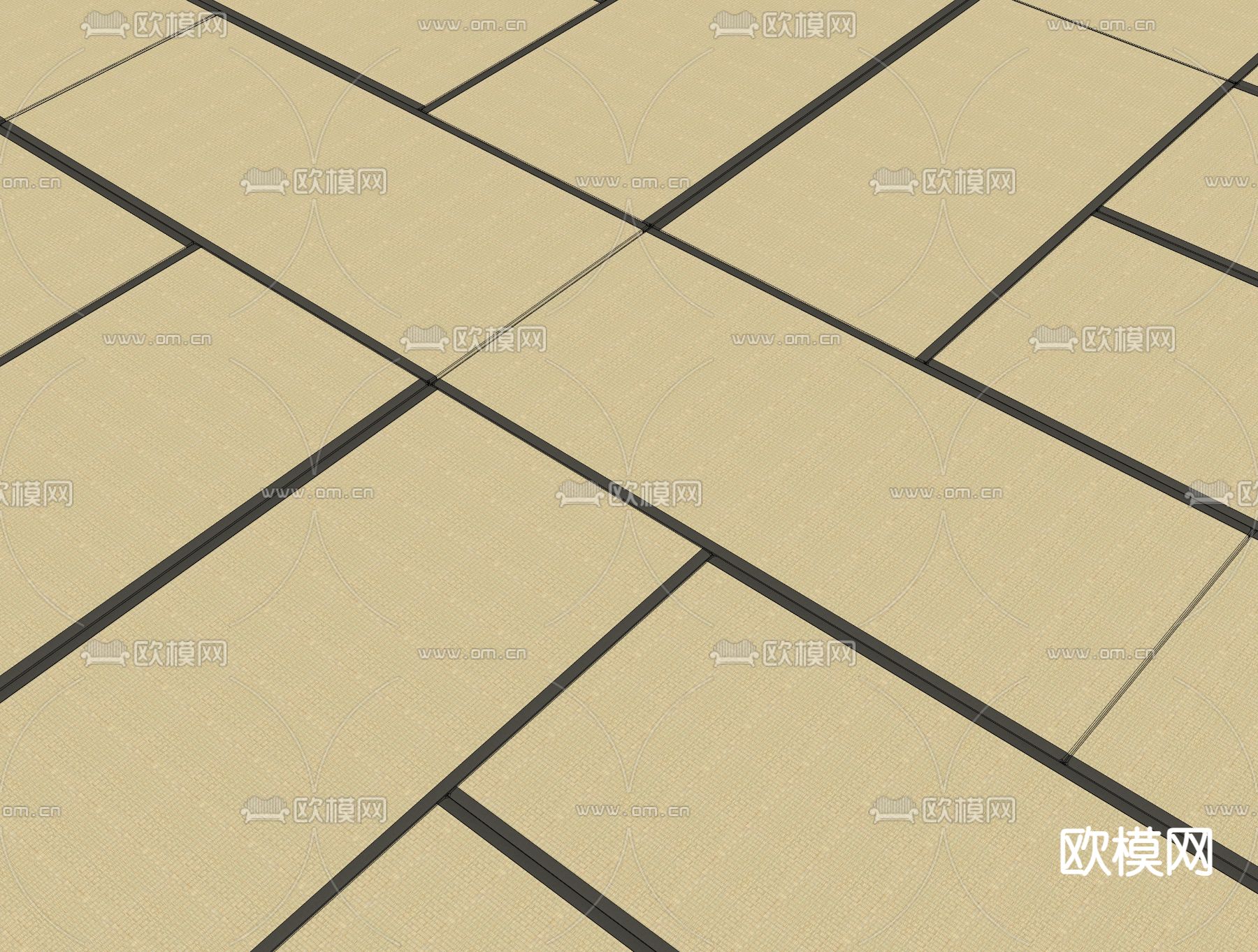 日式榻榻米地垫 榻榻米垫子su模型