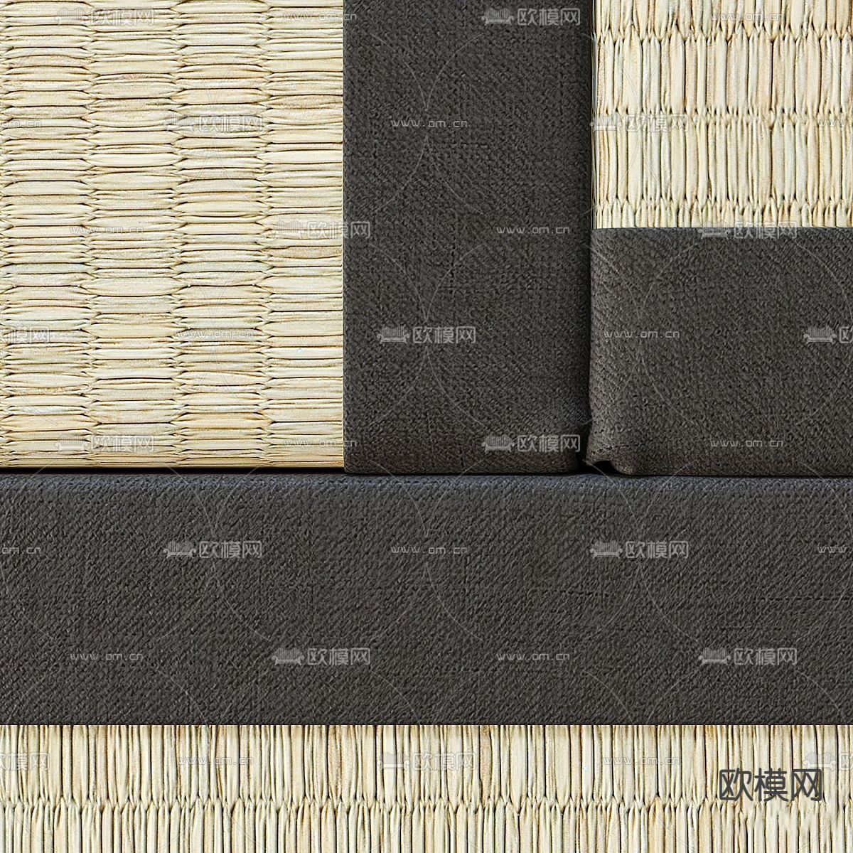 日式榻榻米地垫 榻榻米垫子su模型