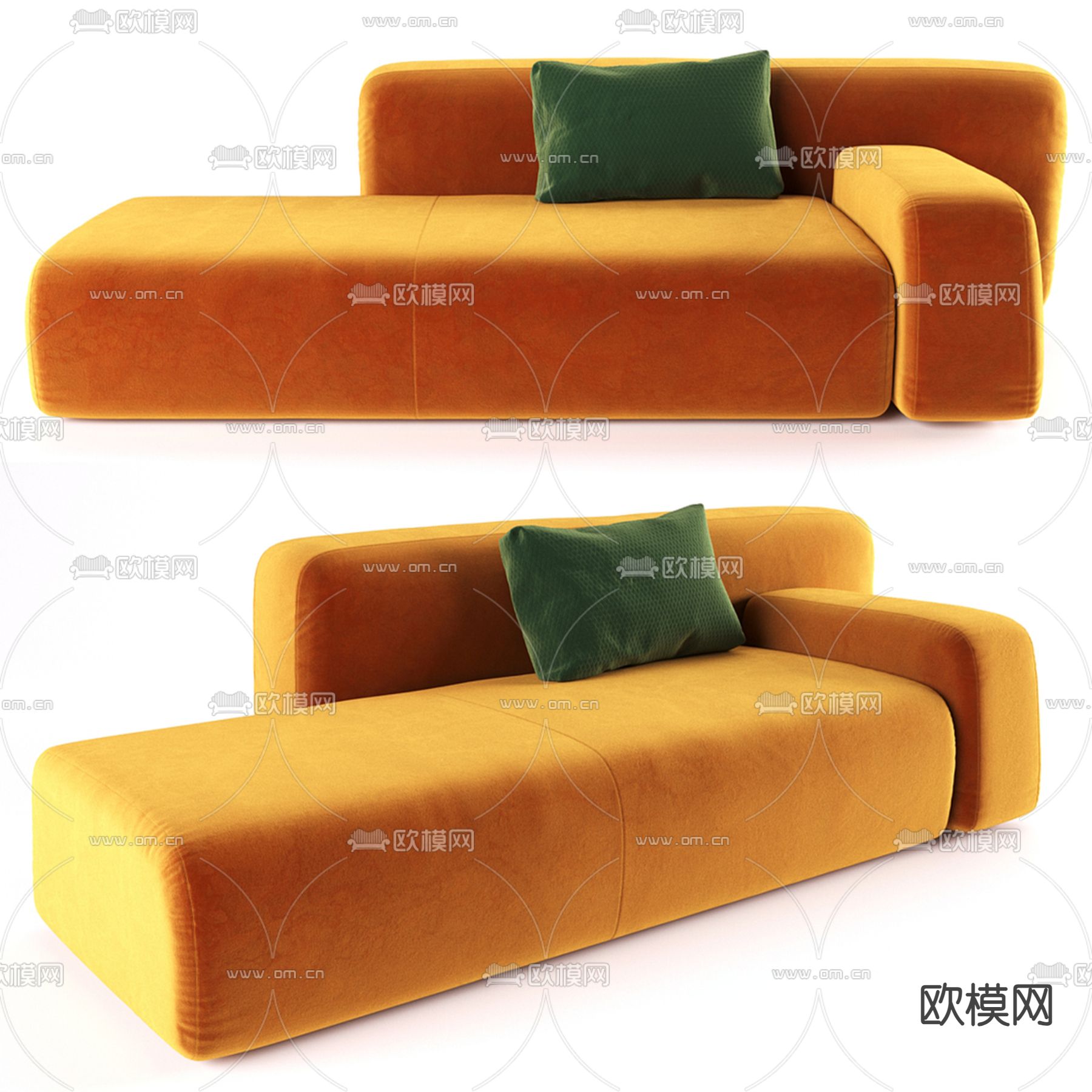 现代贵妃椅 美人榻3d模型下载