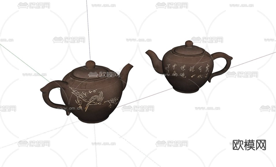 茶具 老旧茶壶su模型下载(渲染图1)