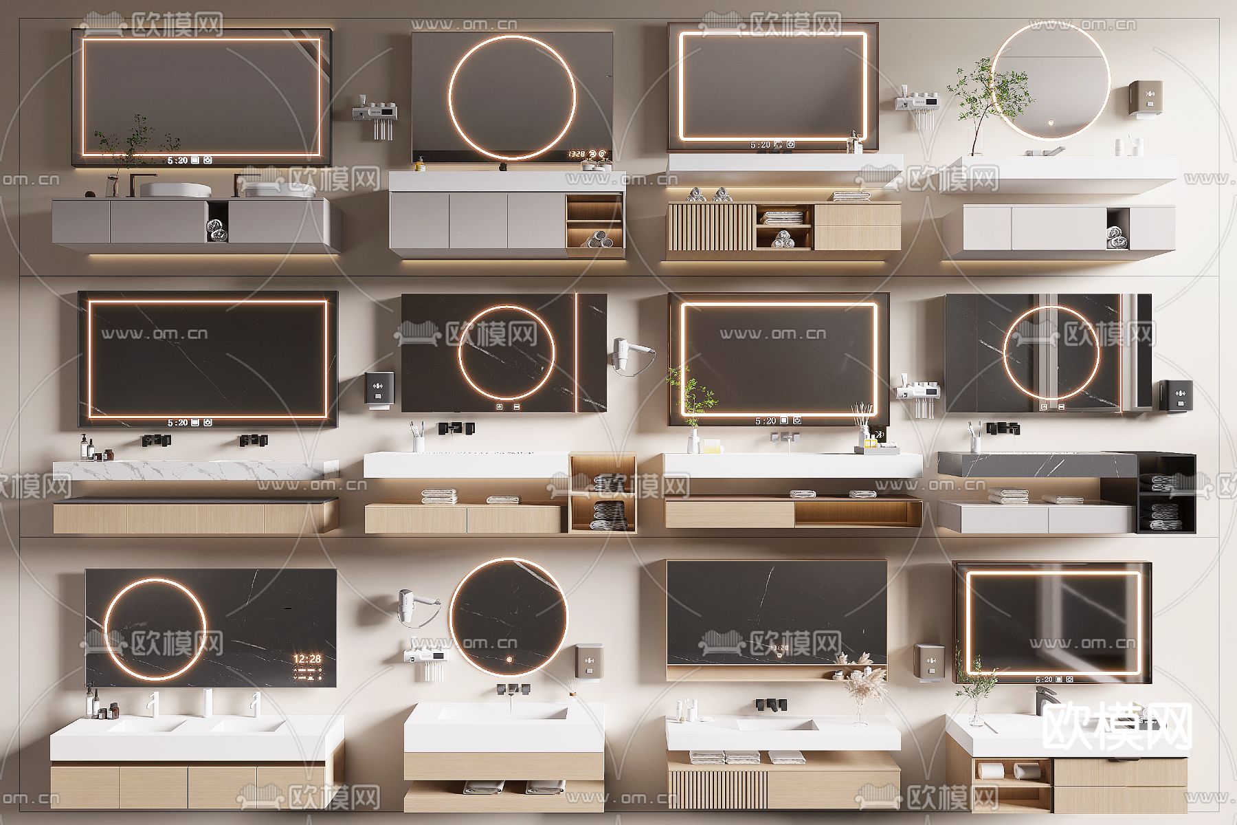 悬空台盆 洗手台 洗手盆3d模型下载