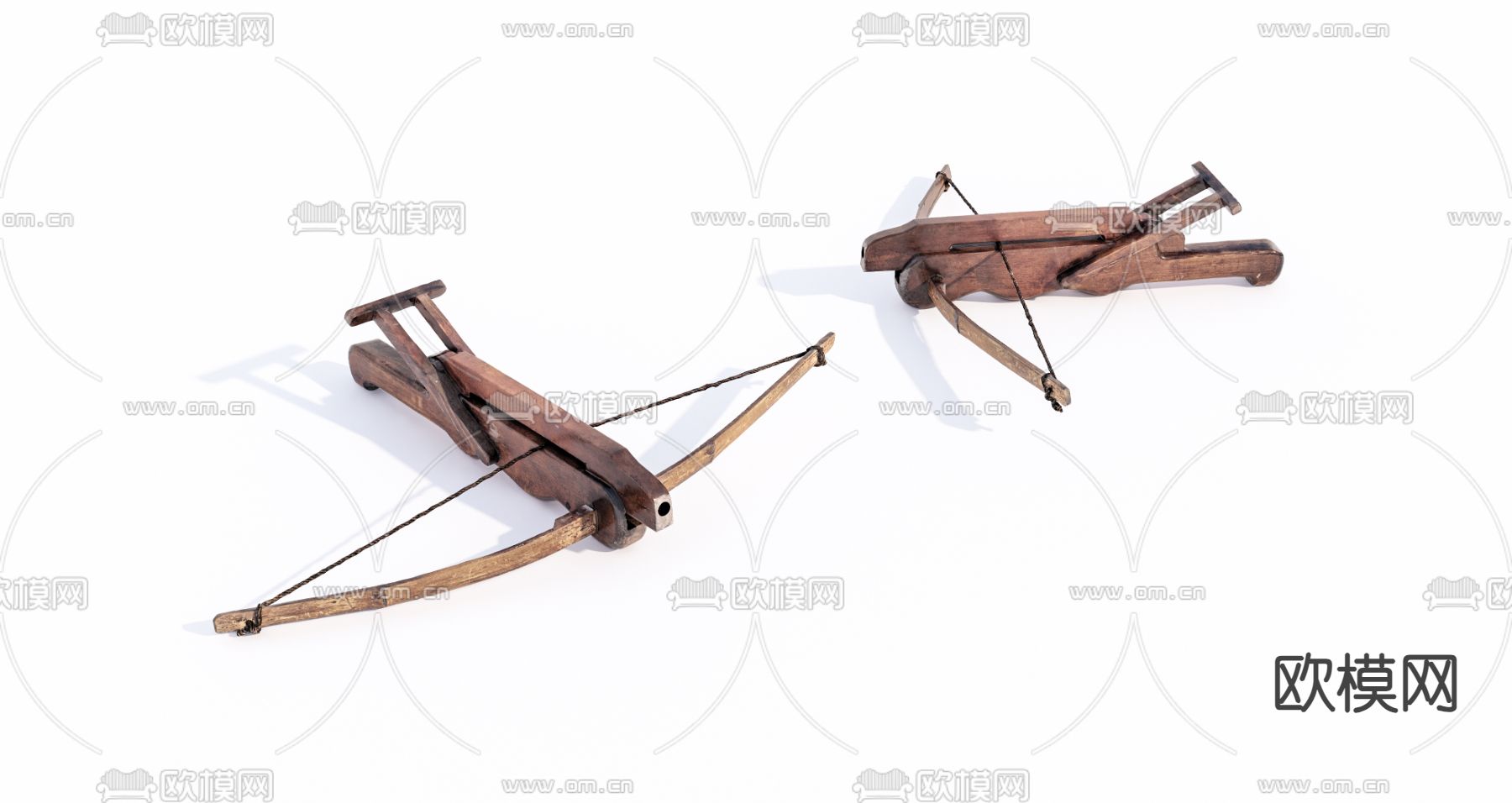 古代弓弩 弩箭su模型下载（渲染图2）