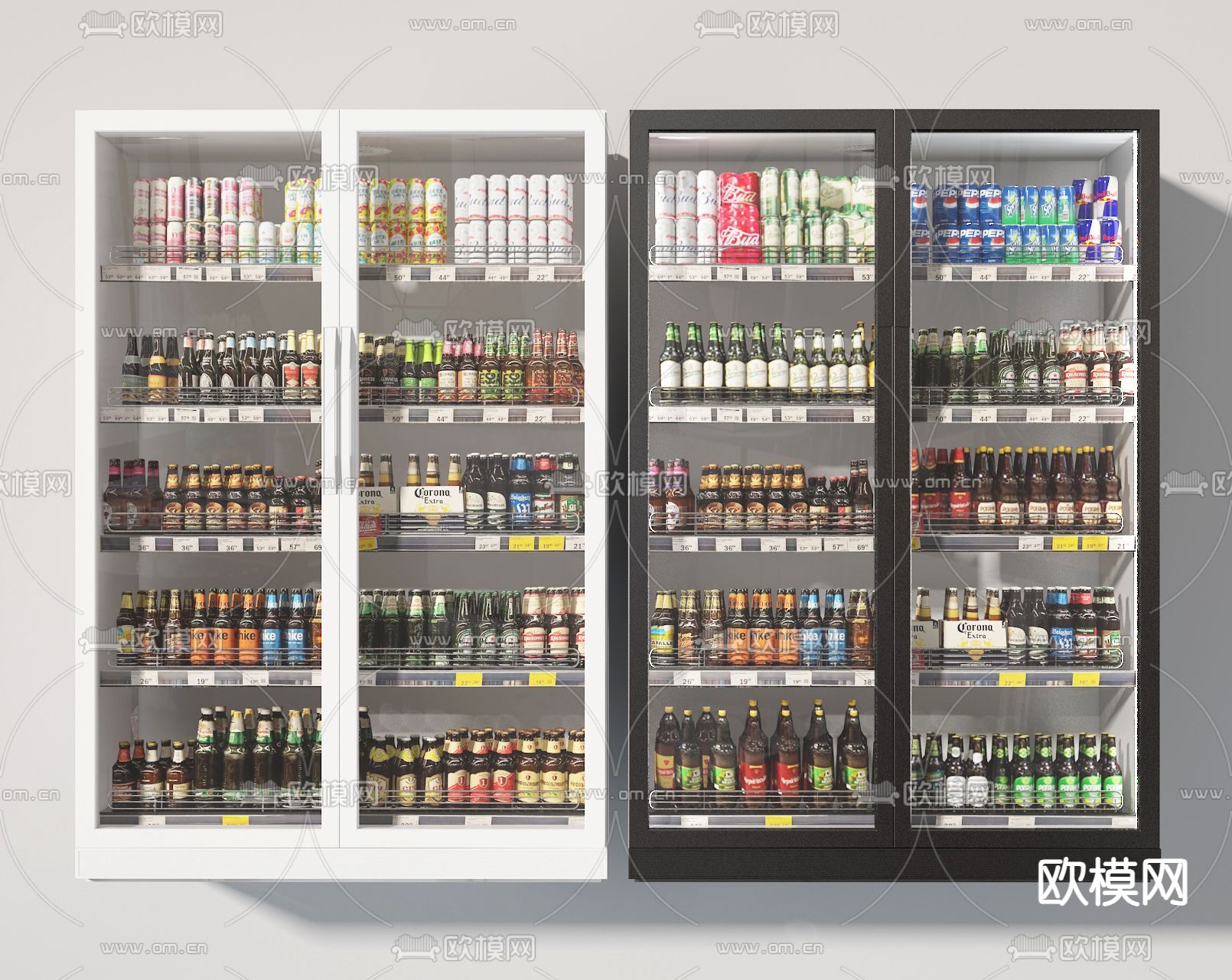 饮料柜 商场冰箱 冰柜3d模型下载