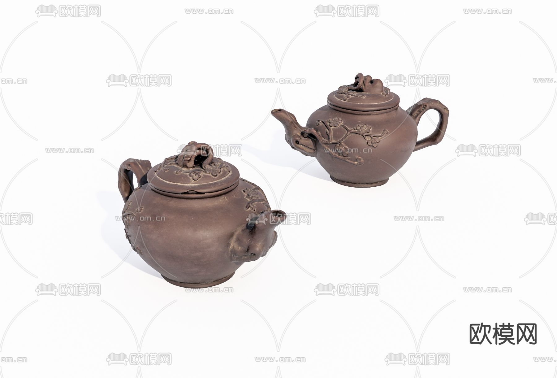 新中式瓷器 茶壶su模型下载（渲染图2）