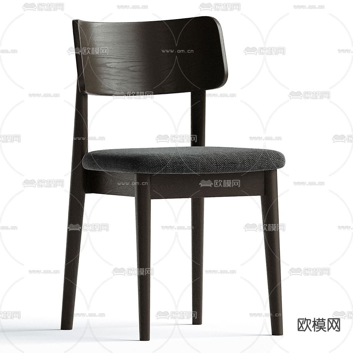 北欧椅子 餐椅 木椅3d模型下载（渲染图2）