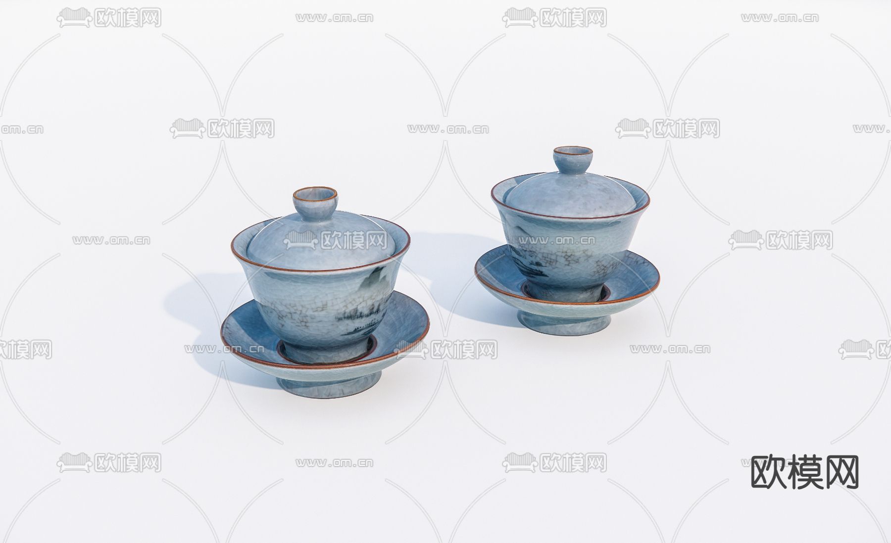 瓷器 茶具 茶杯su模型下载（渲染图2）