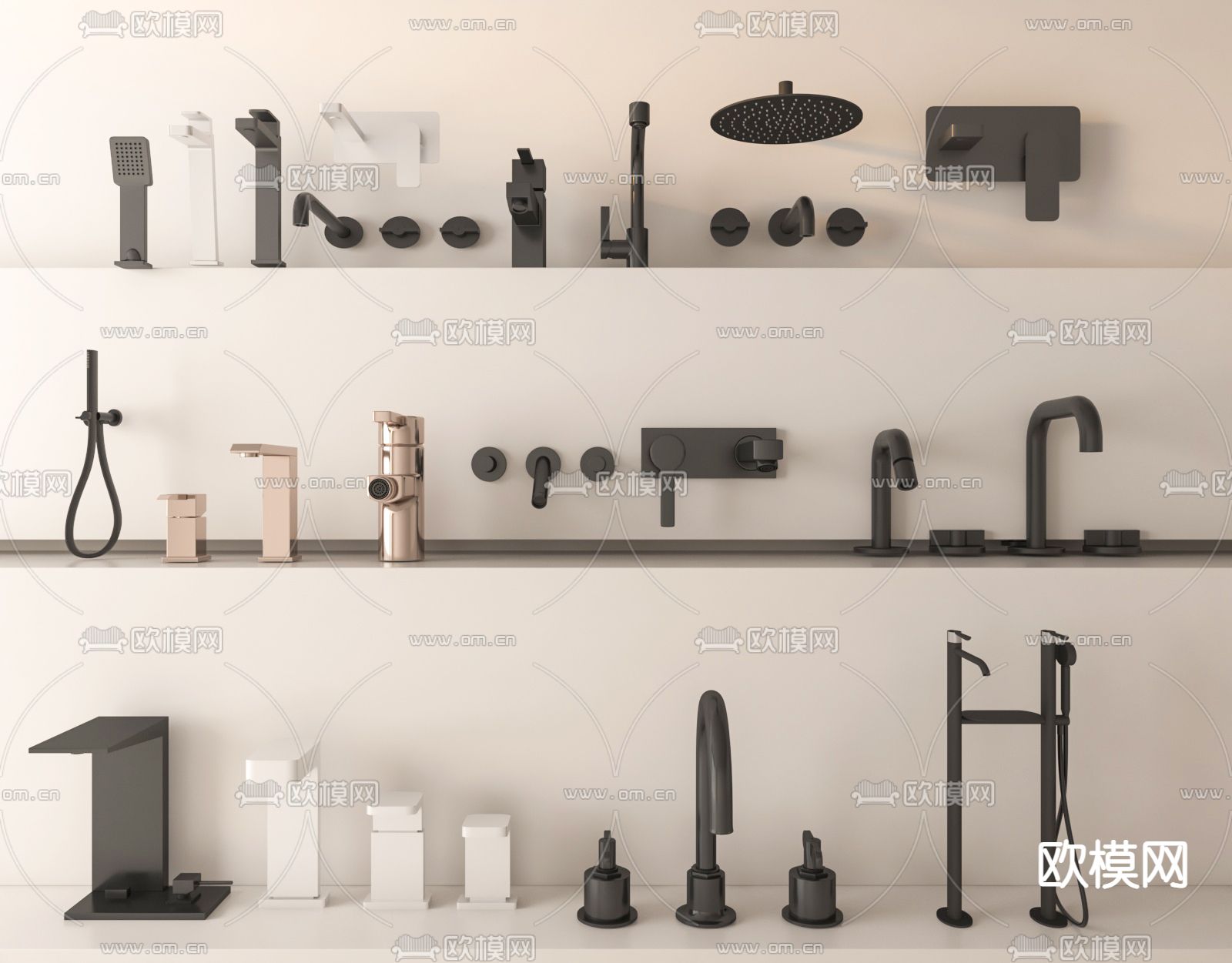 水龙头 花洒3d模型下载