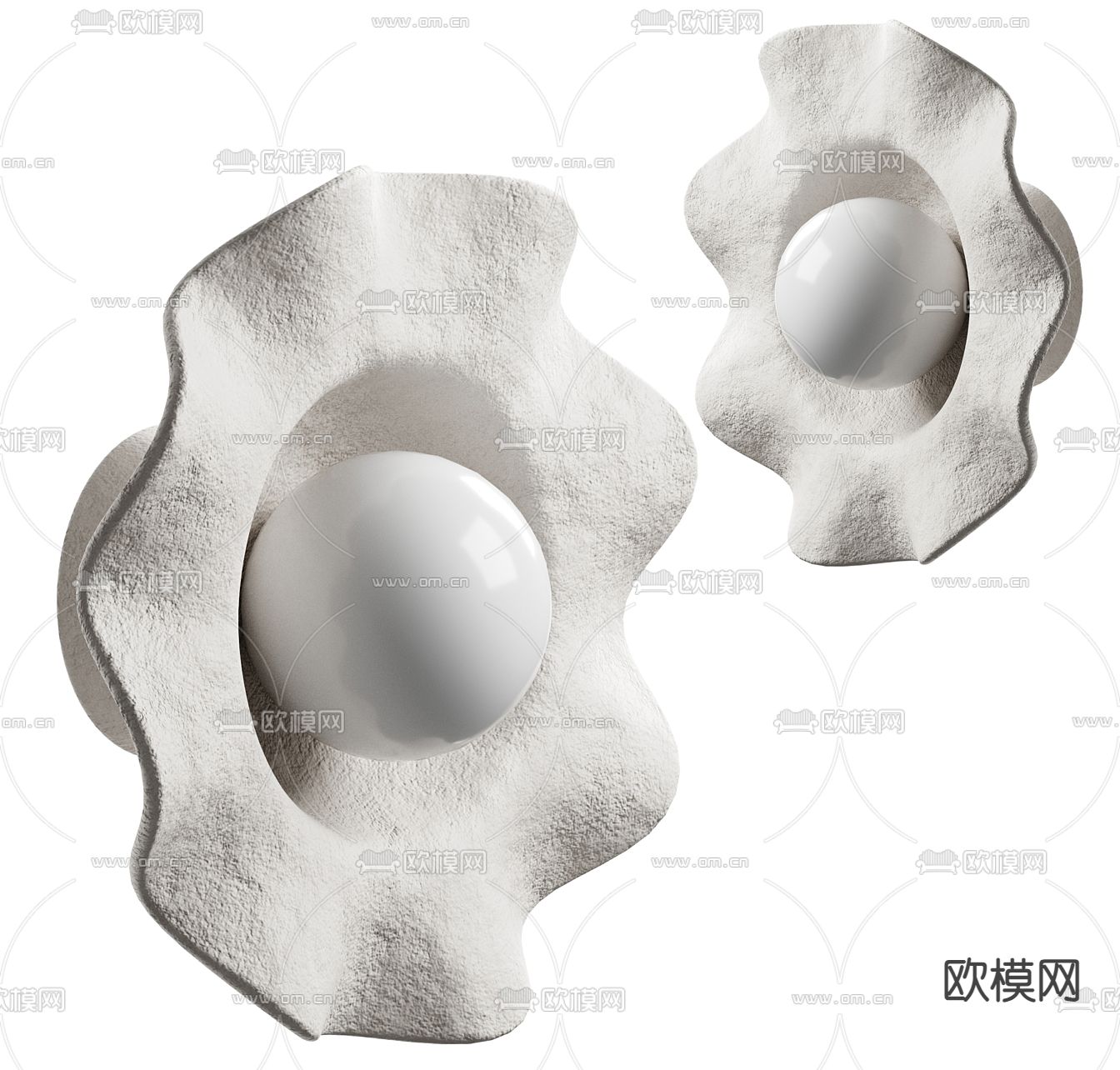 极简壁灯 花朵壁灯3d模型下载