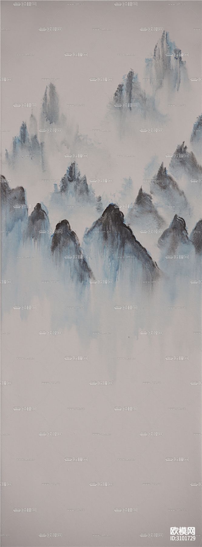 新中式禅意画 山川装饰画 水墨画贴图下载