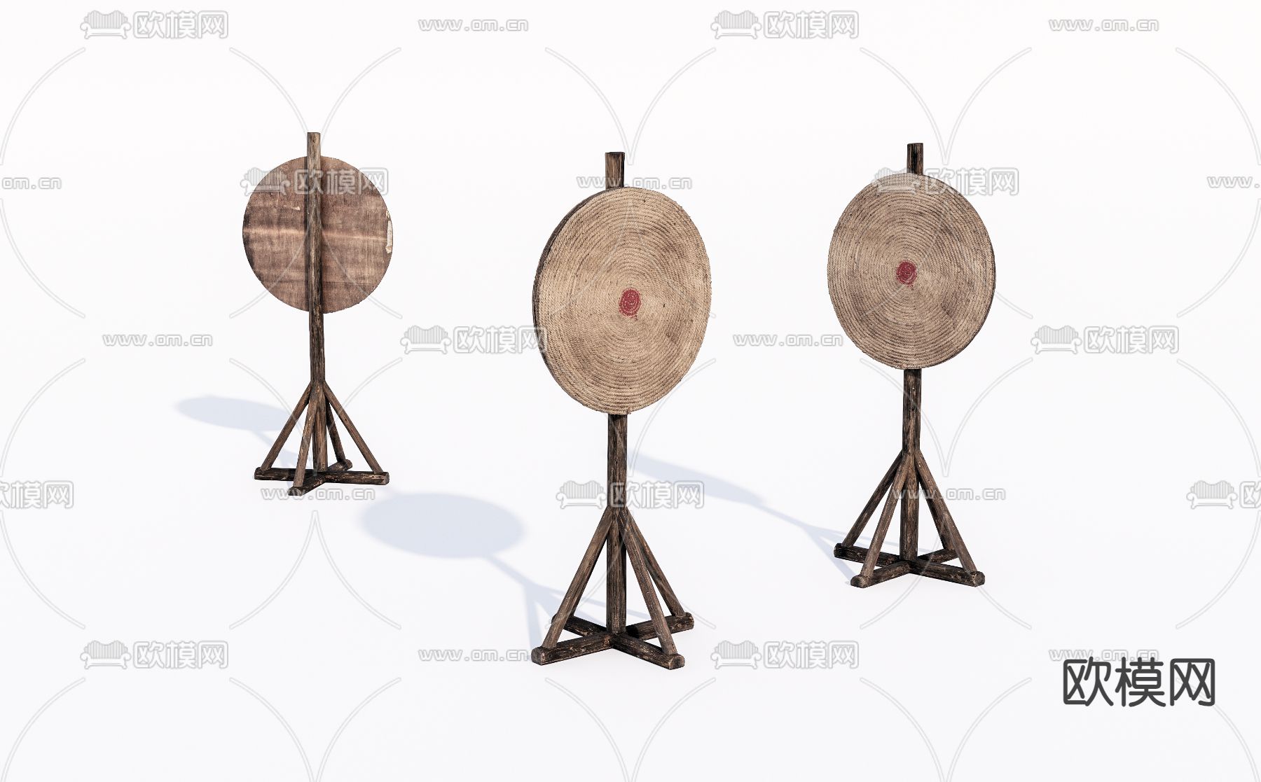古代箭靶子su模型下载（渲染图2）