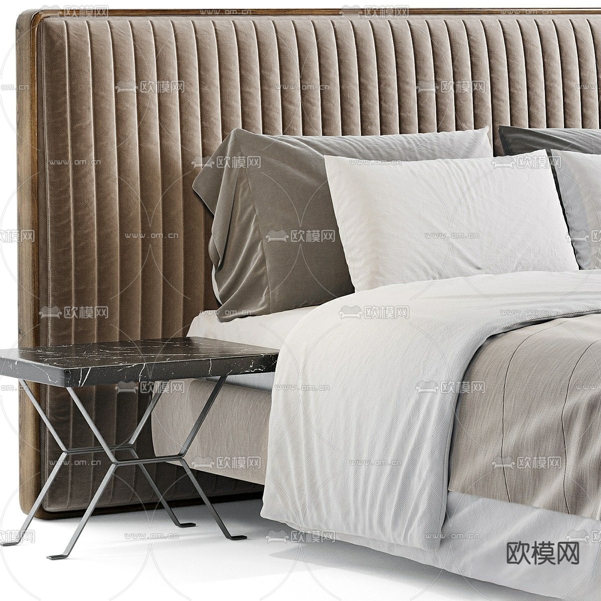 Molteni & C 双人床3d模型下载（渲染图5）