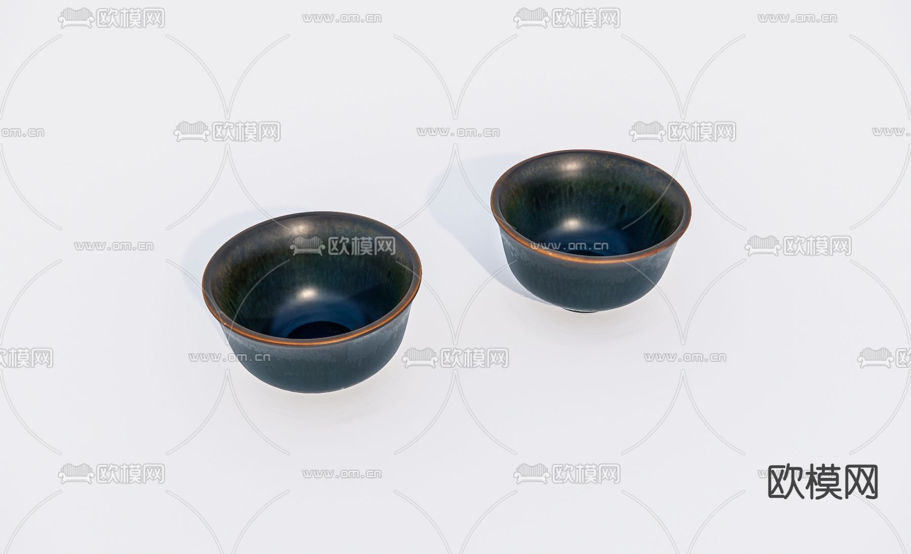 陶瓷 茶具 茶杯su模型下载（渲染图2）