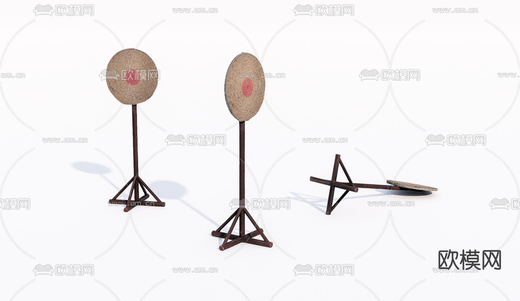 古代箭靶子su模型下载（渲染图1）