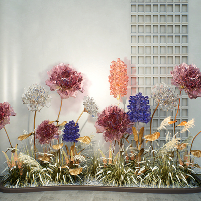  现代芦苇 植物堆su模型 