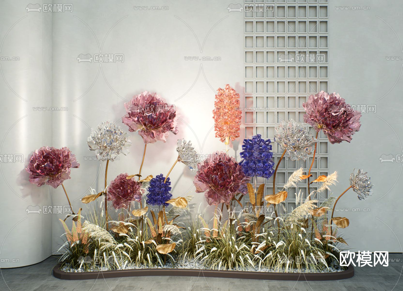 现代芦苇 植物堆su模型下载（渲染图2）