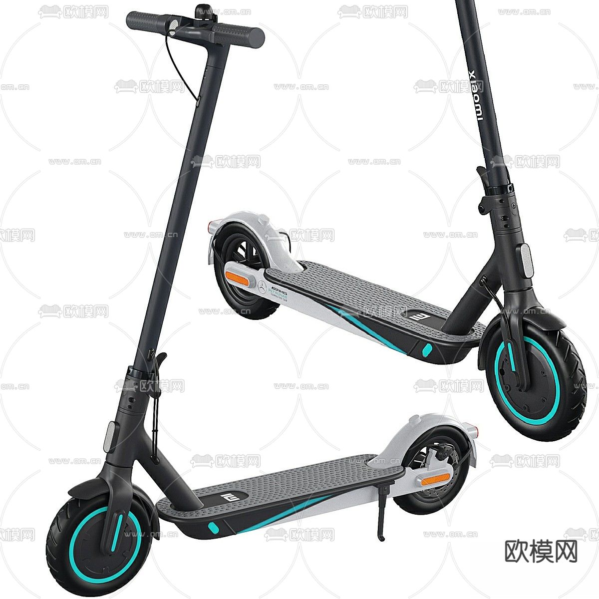 小米滑板车3d模型下载（渲染图1）