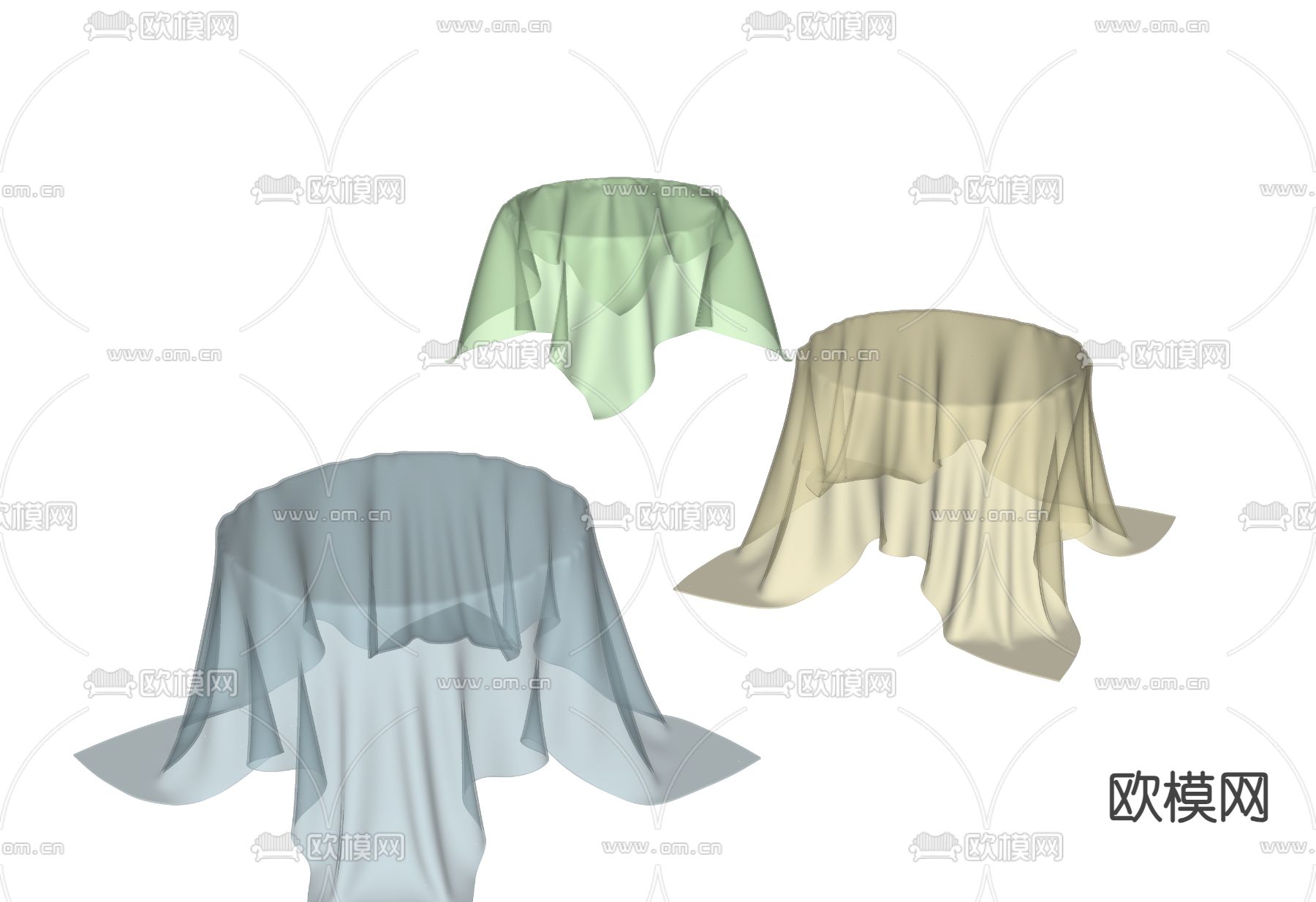 现代亚克力茶几su模型